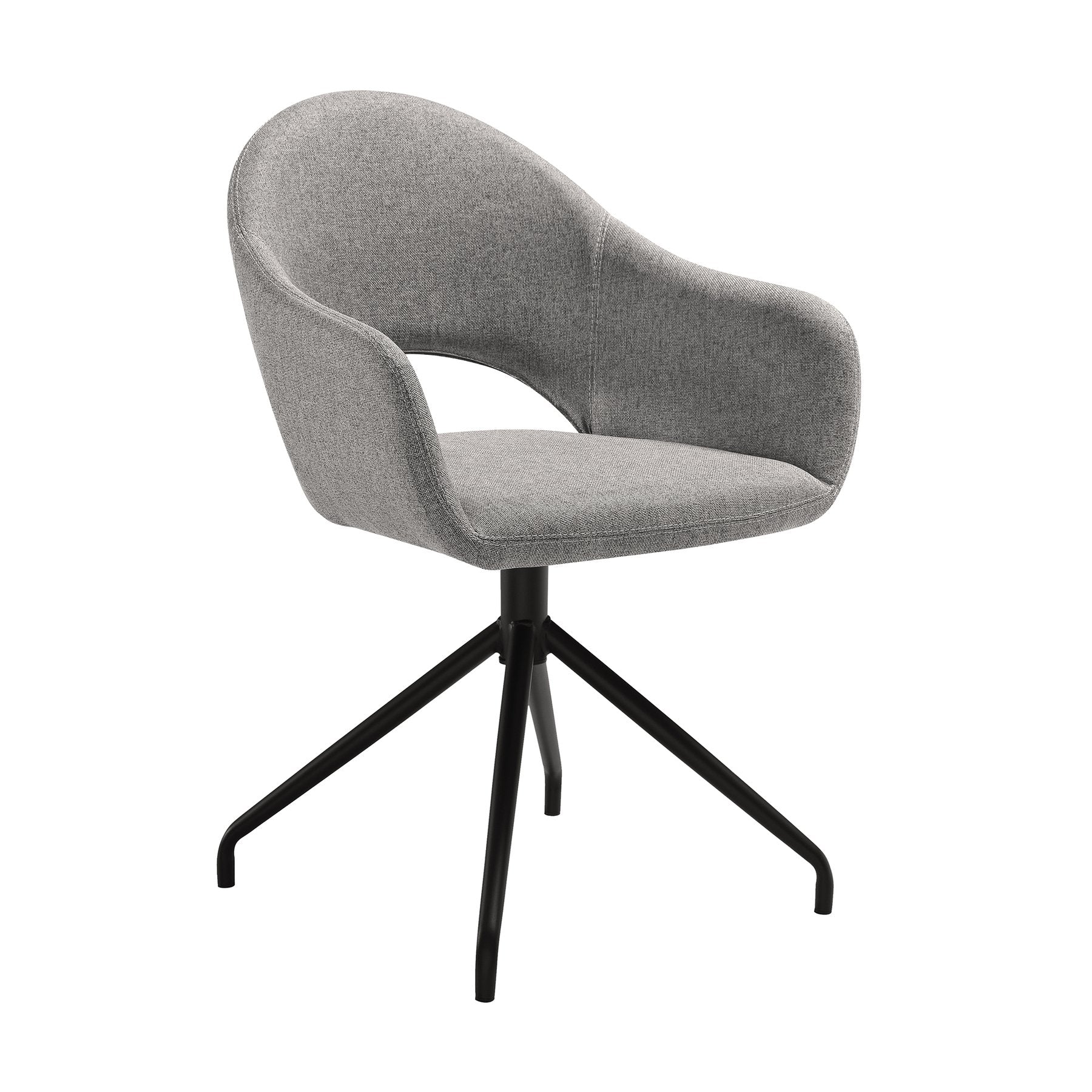 Knox Pria 5 Piece Dining Set with Sintered Stone Top and Gray Fabric Chairs - Image 2