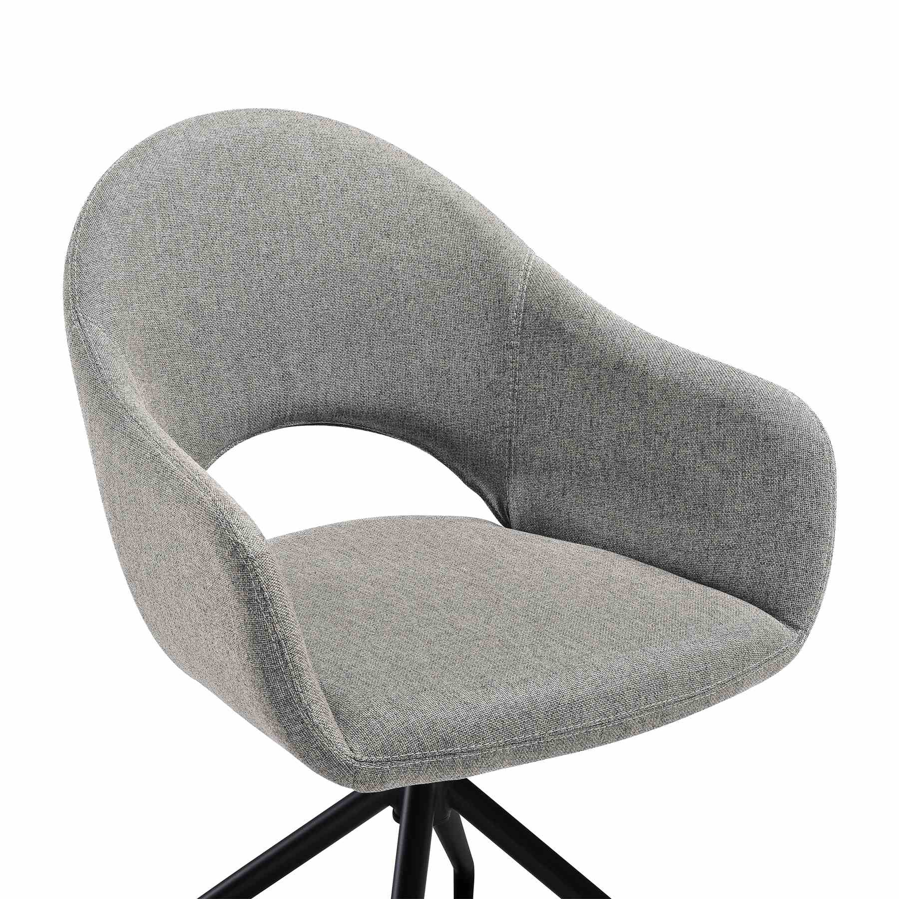 Knox Pria 5 Piece Dining Set with Sintered Stone Top and Gray Fabric Chairs - Image 6