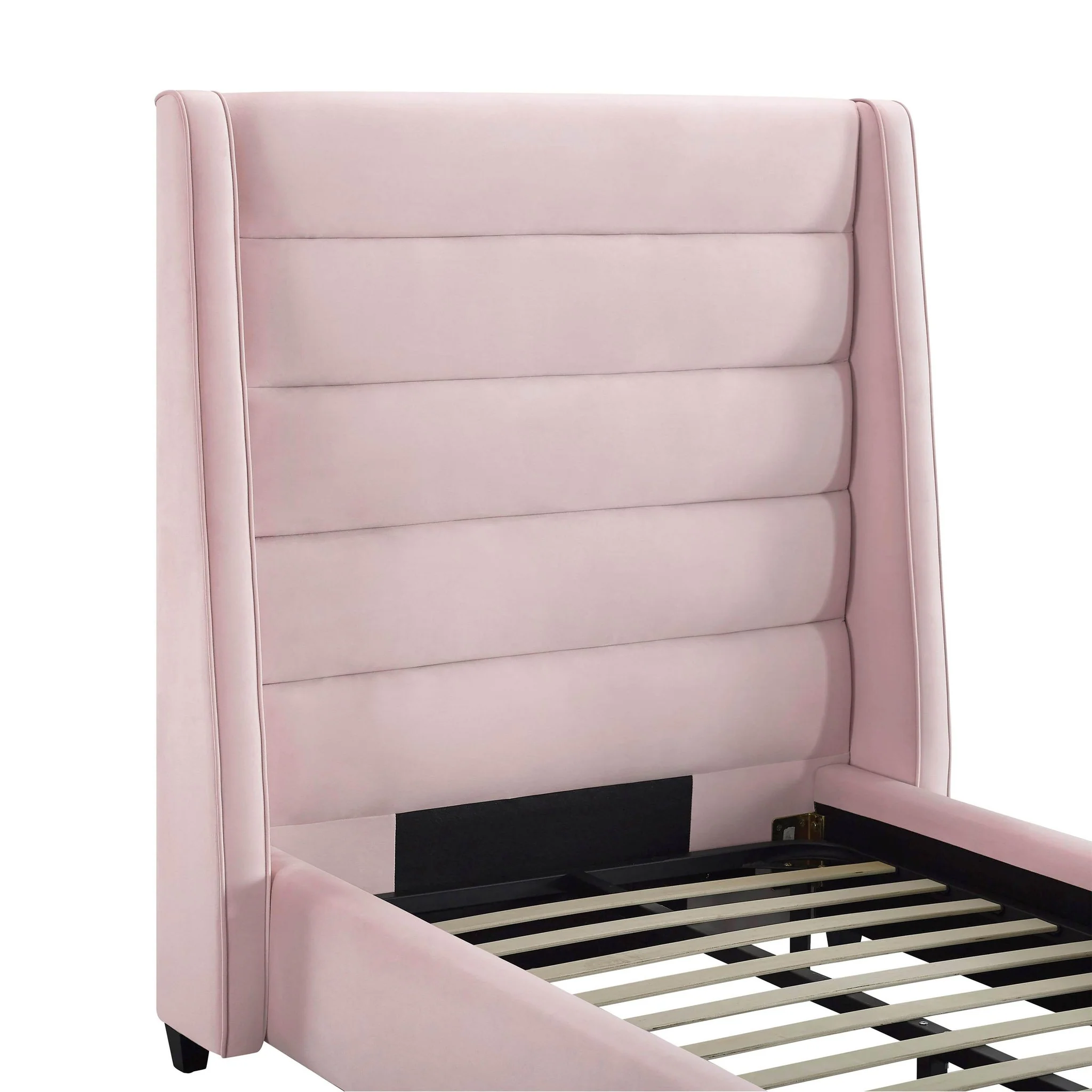 Koah Blush Velvet Bed in Twin - Image 5