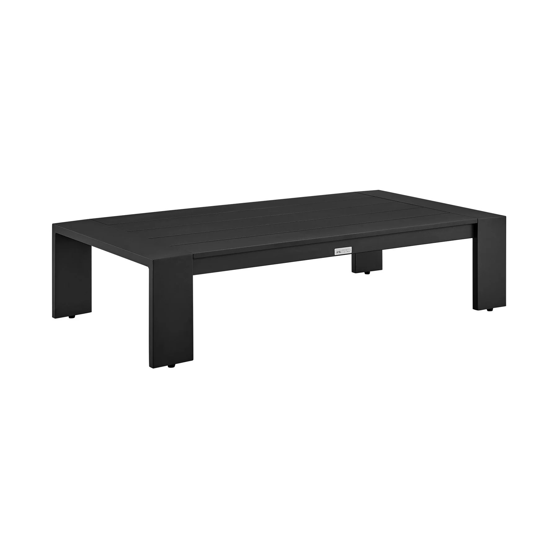 Koda 4 Piece Outdoor Patio Furniture Set in Black Aluminum with Gray Cushions - Image 8