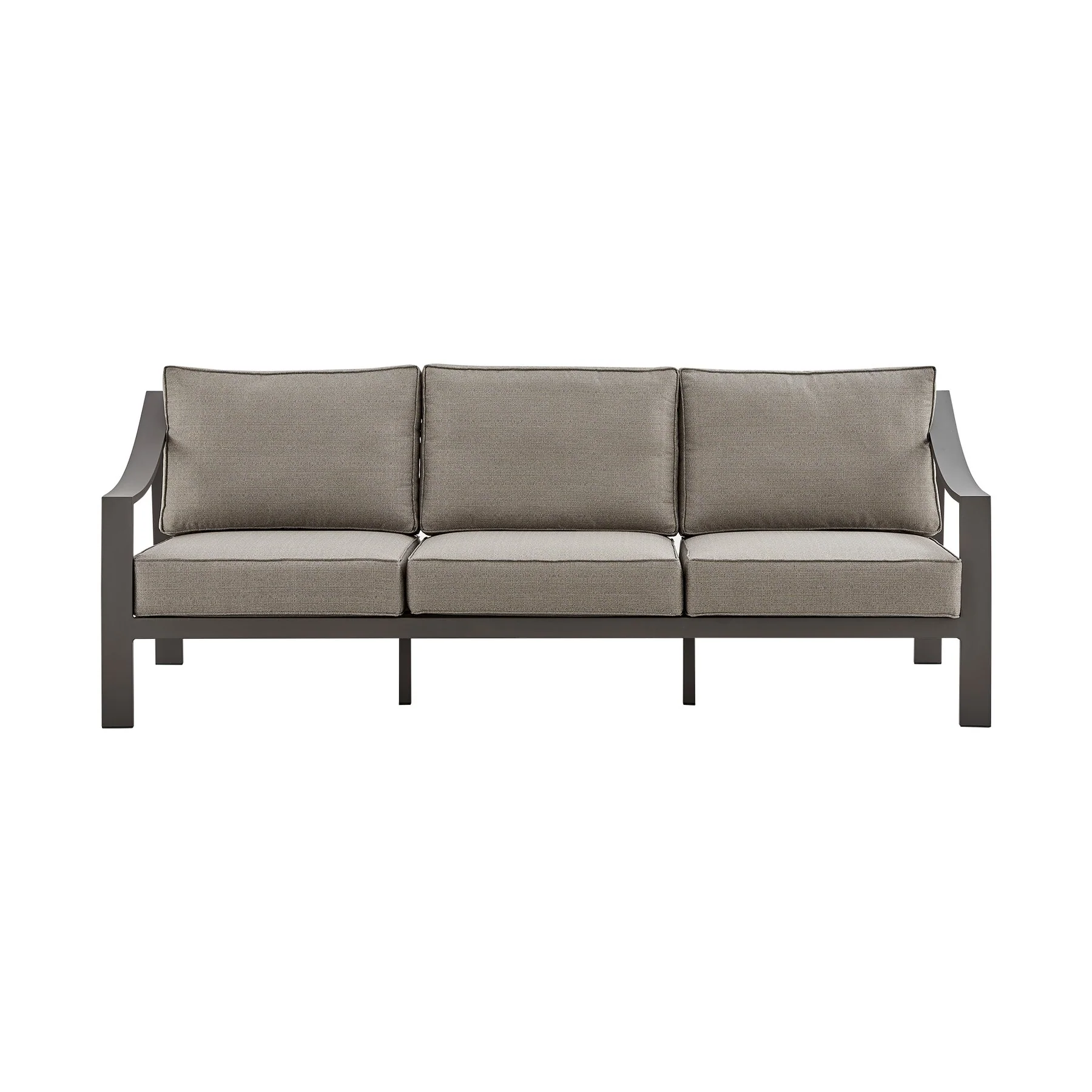 Koda Aluminum Outdoor Sofa in Brown - Image 2