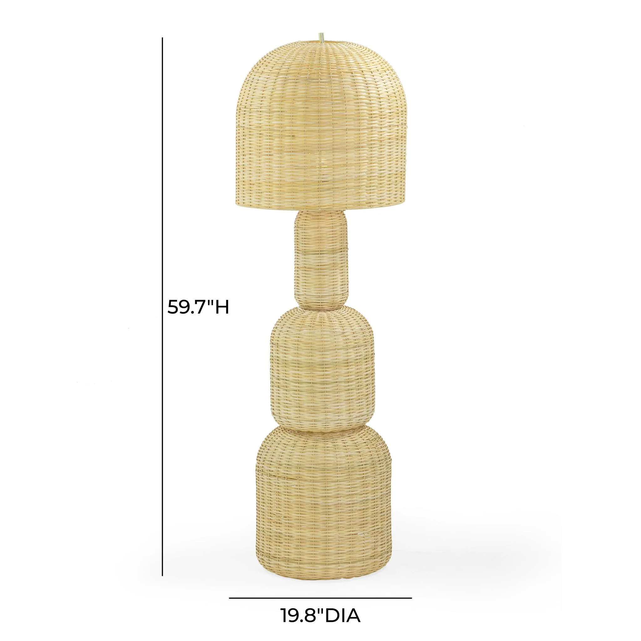 Kootu Natural Rattan Floor Lamp - Image 7