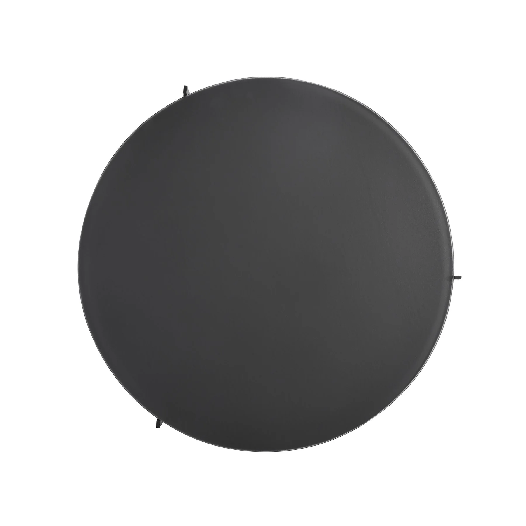 Krike Modern Industrial 40 in. Round Gray Coffee Table with Tempered Glass Top - Image 4
