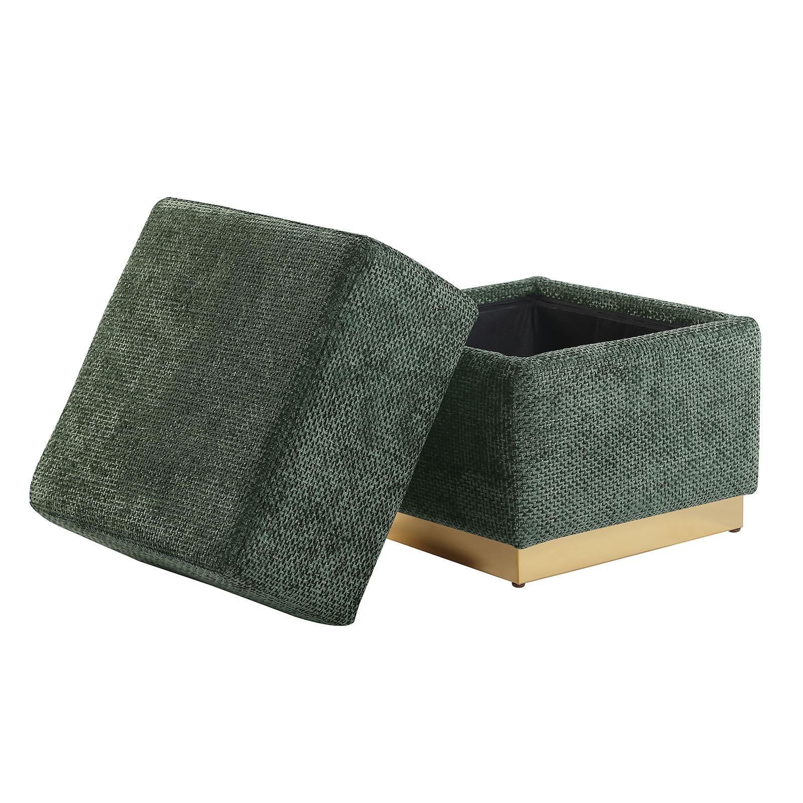 Krysten Storage Stool, Green - Image 2