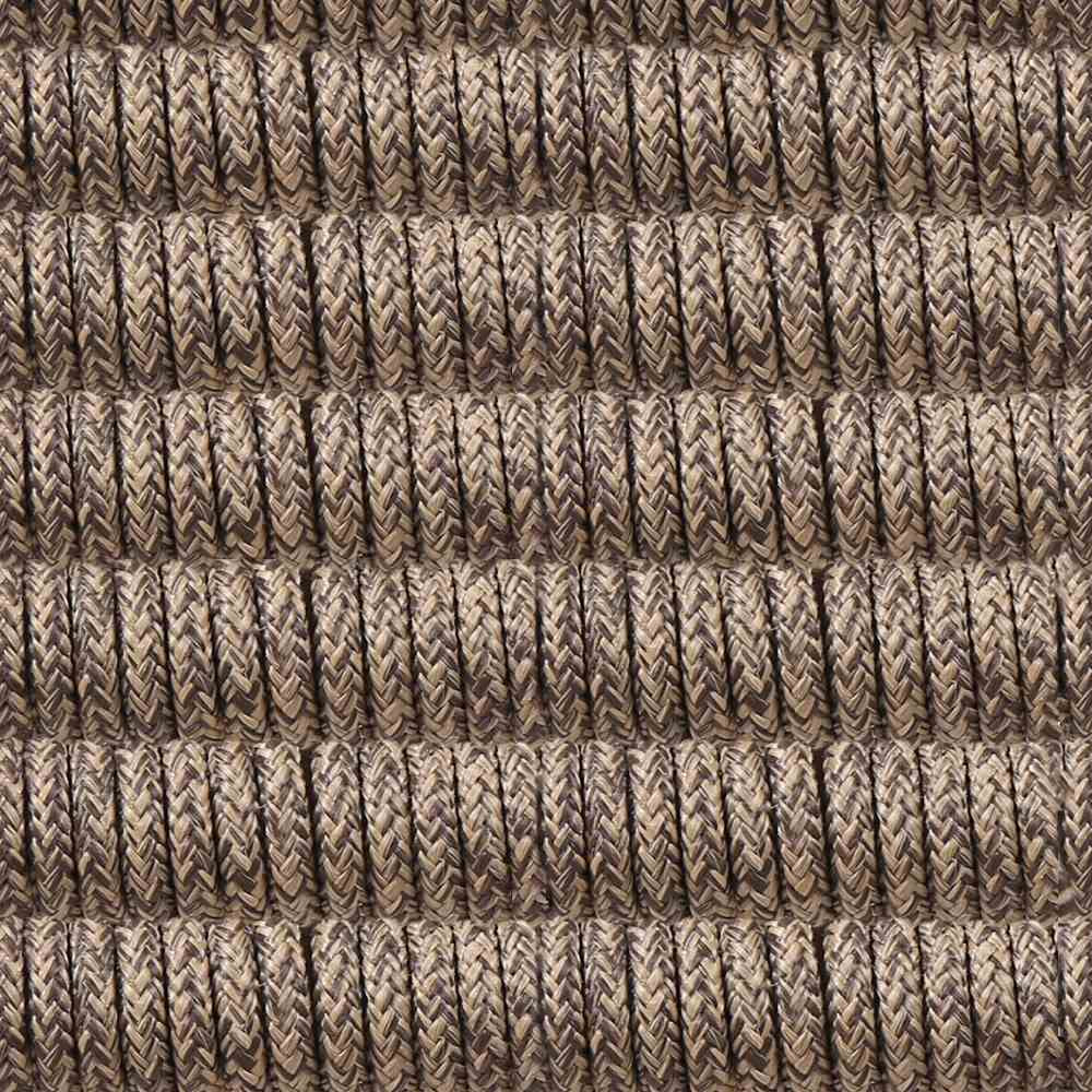 Kylie and Mateo 5 Piece Outdoor Patio Dining Set in Dark Eucalyptus Wood with Truffle Rope and Gray Cushions - Image 8