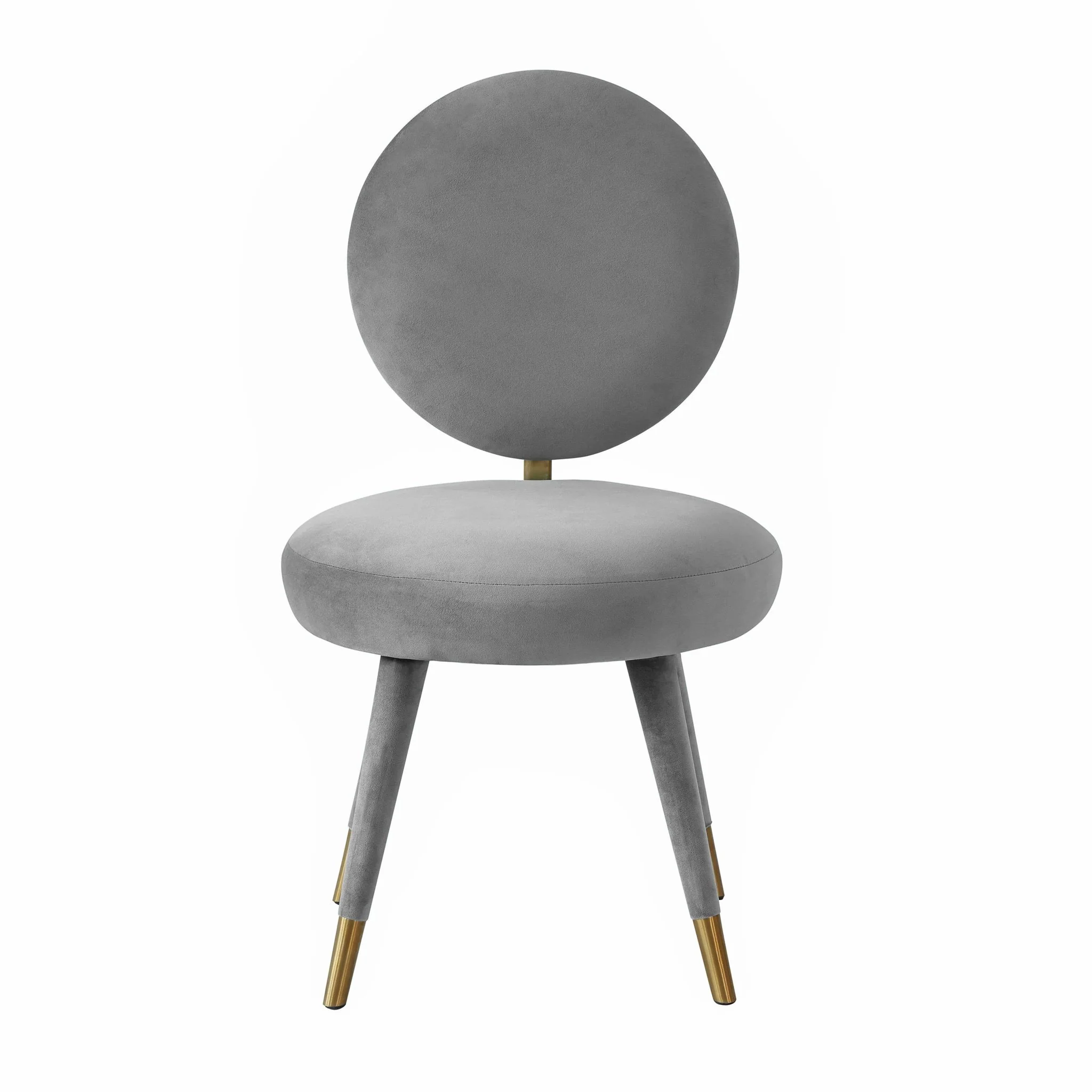 Kylie Light Grey Velvet Dining Chair - Image 3