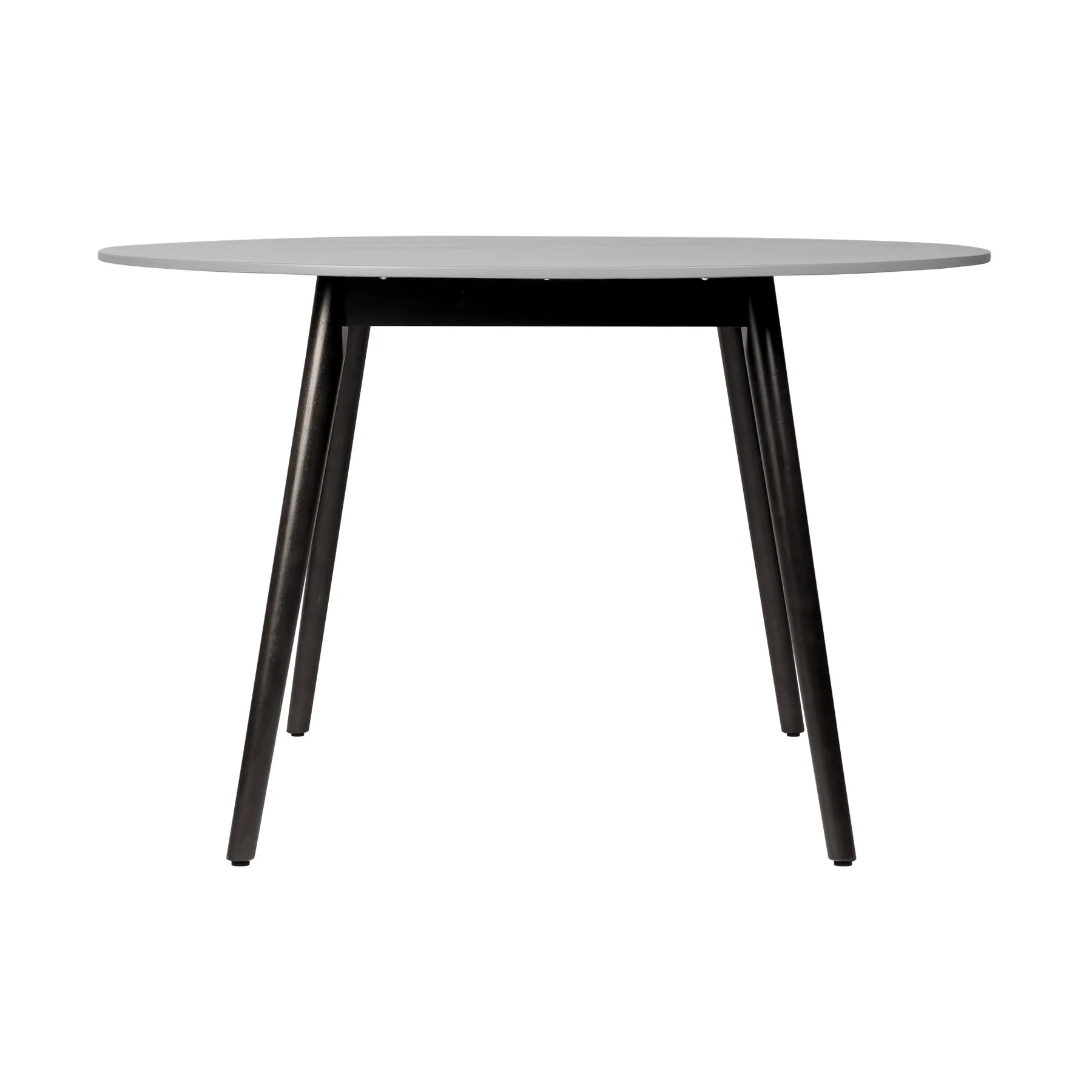 Kylie Outdoor Patio Round Dining Table in Dark Eucalyptus and Gray Stone - Image 2
