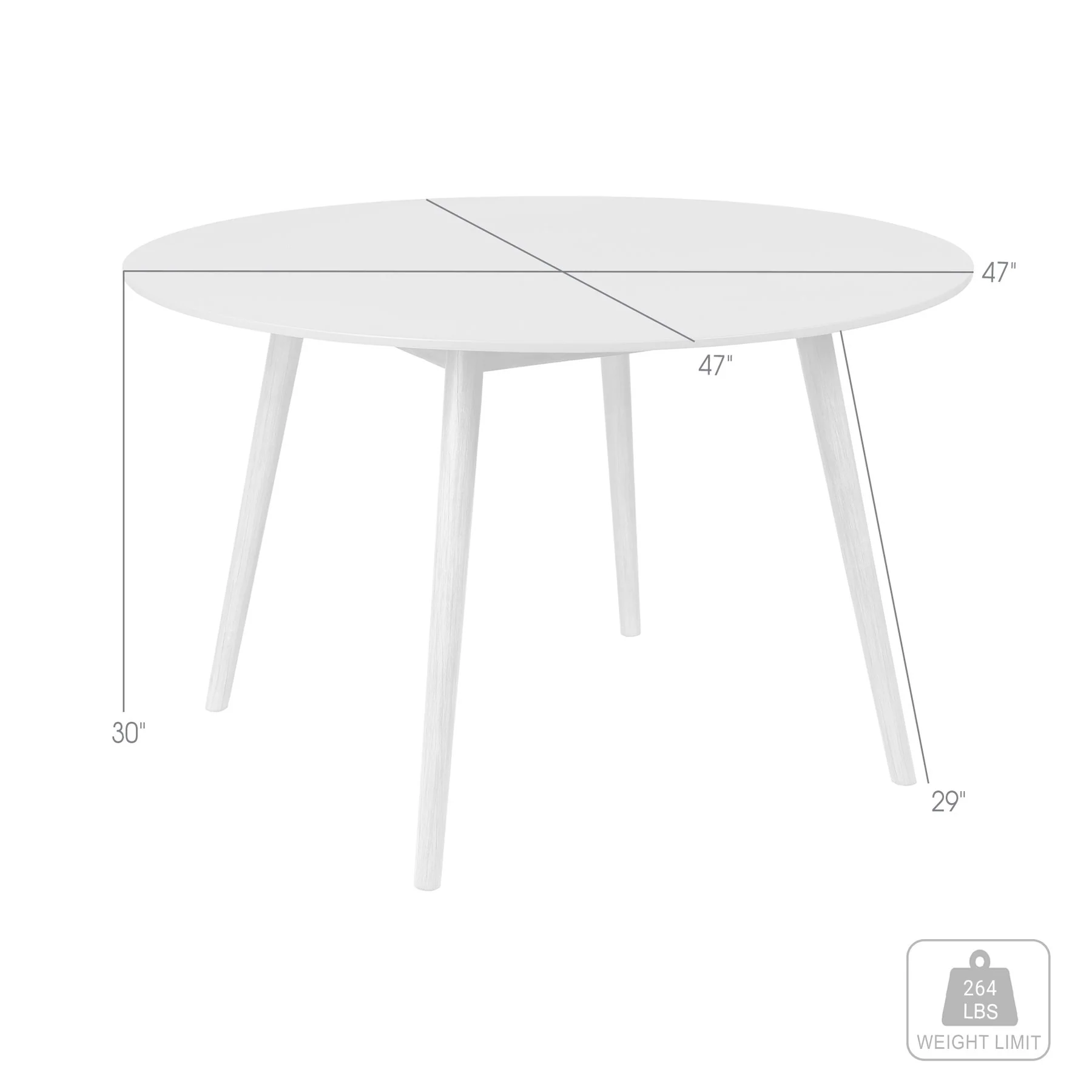 Kylie Outdoor Patio Round Dining Table in Light Eucalyptus and Gray Stone - Image 8