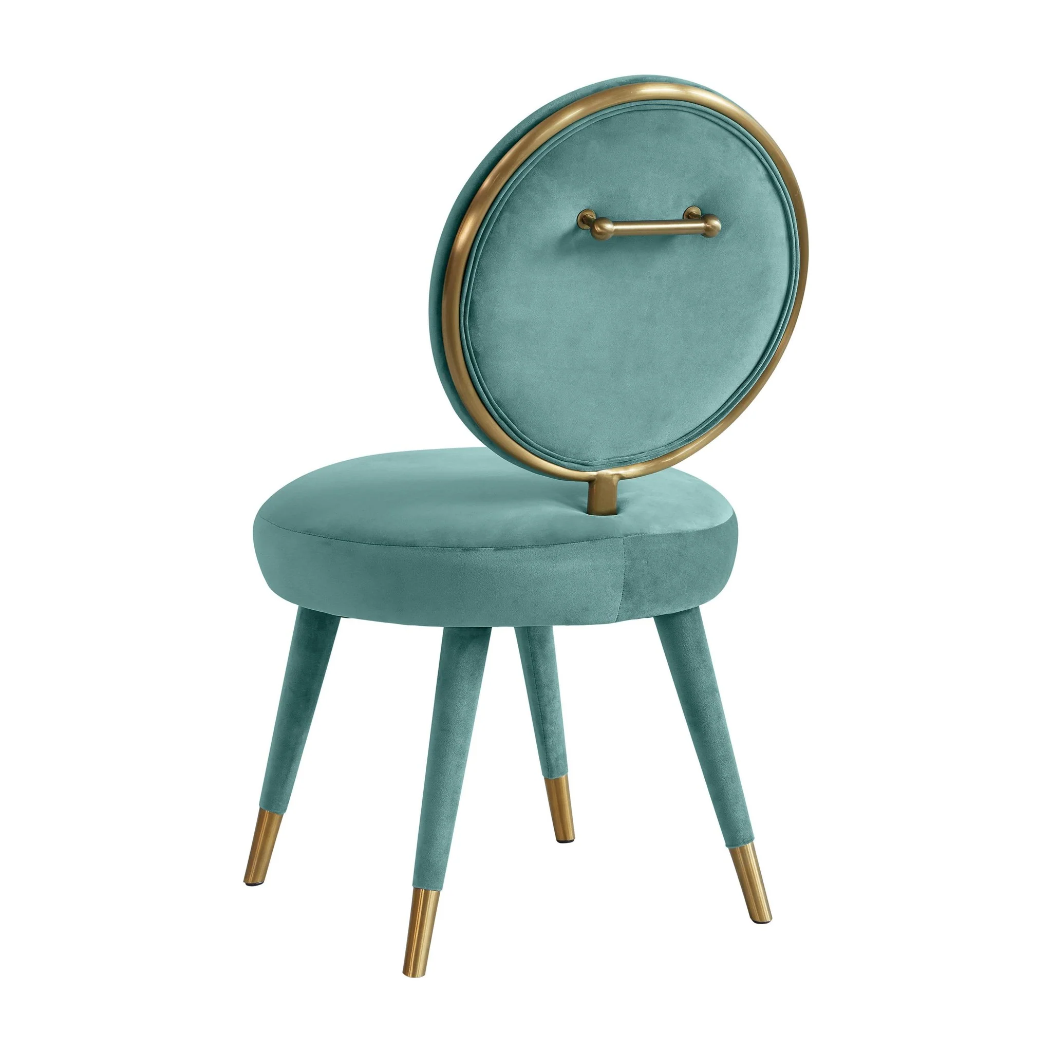 Kylie Sea Blue Velvet Dining Chair - Image 4