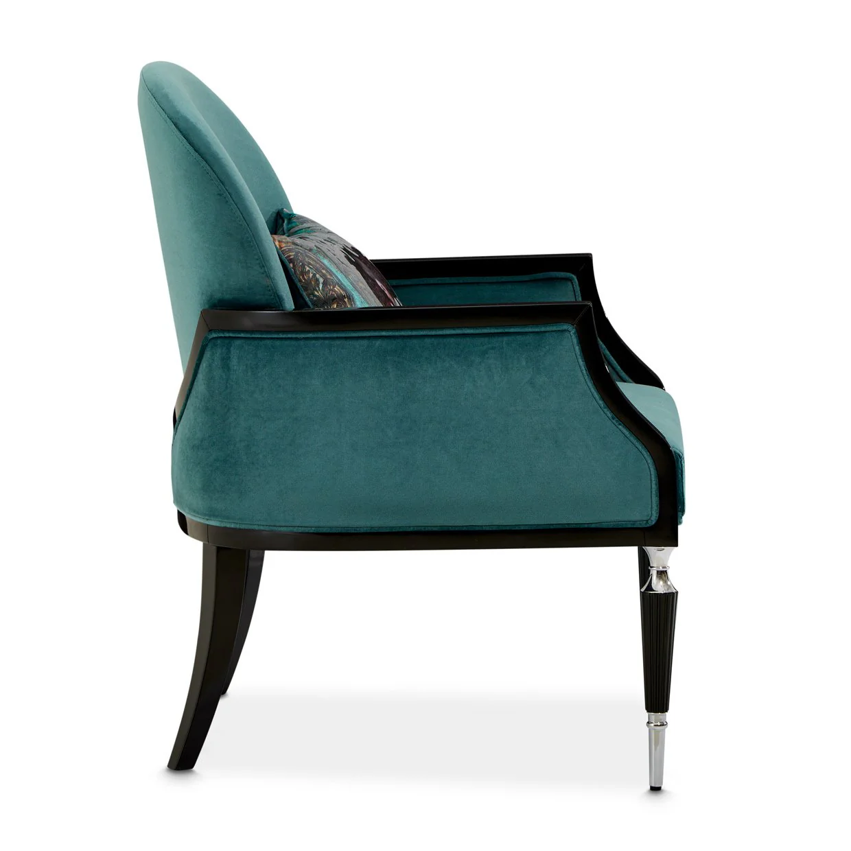 La Francaise Accent Chair - Azure/Black - Image 3