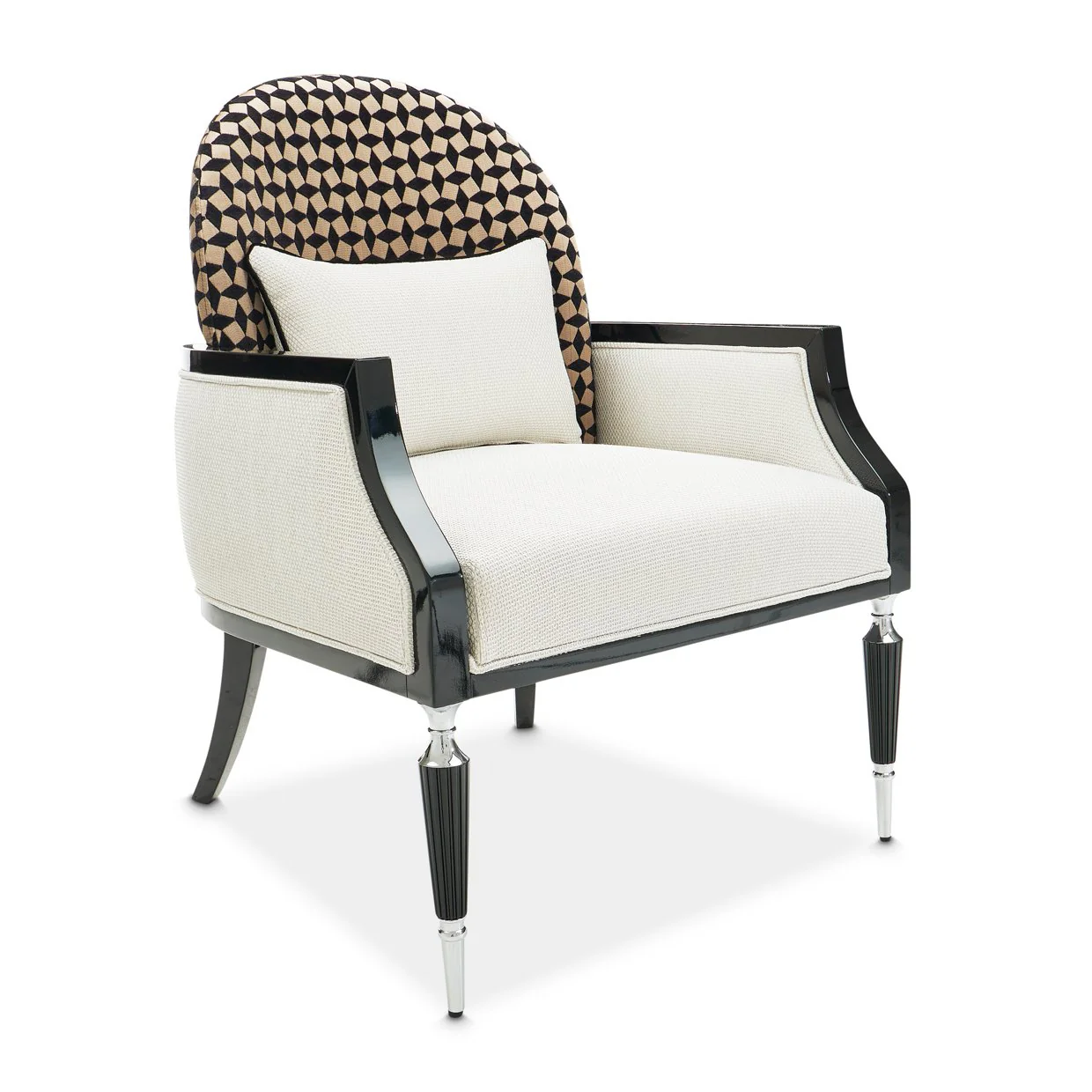 La Francaise Accent Chair - Cafe au Lait/Black - Image 15