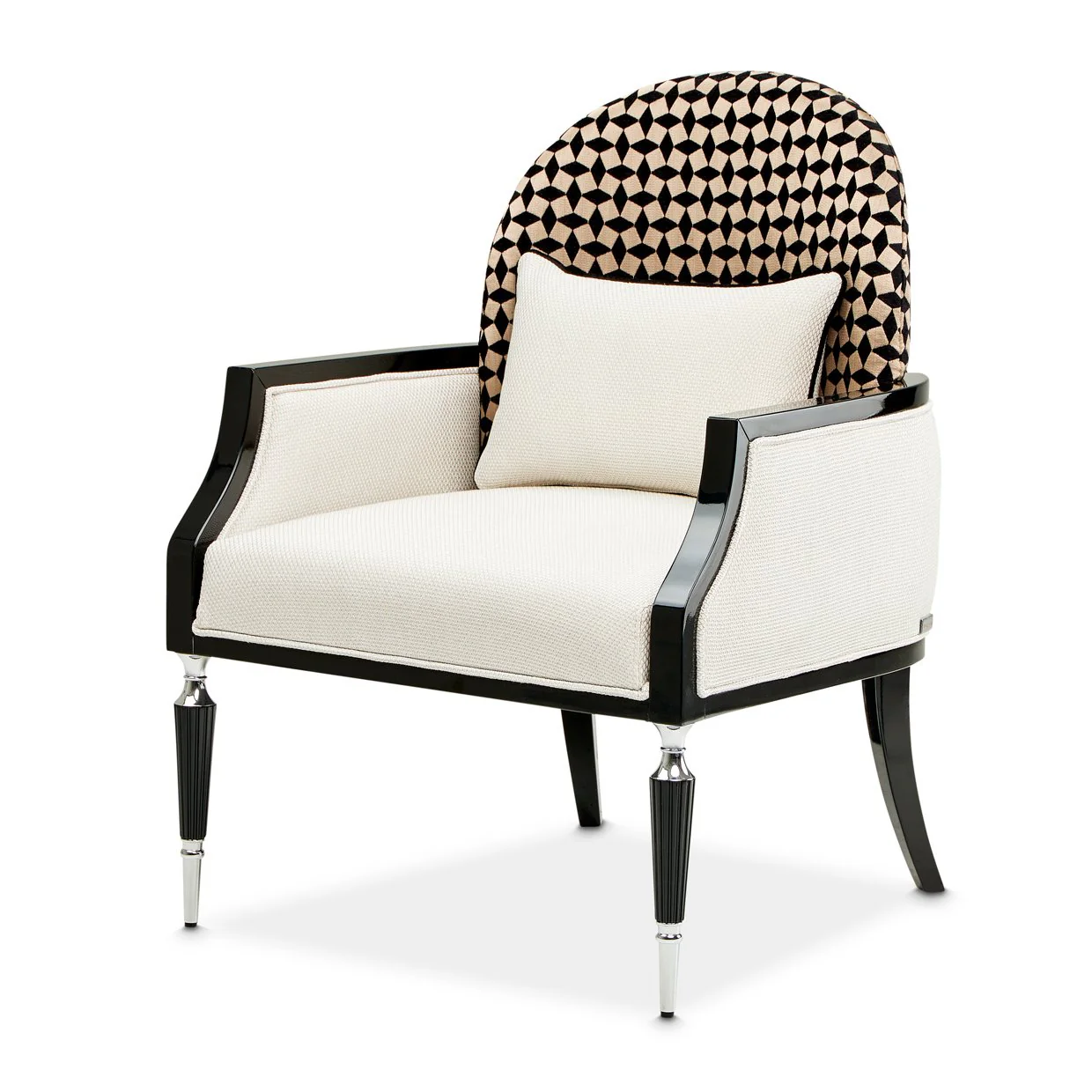 La Francaise Accent Chair - Cafe au Lait/Black - Image 16