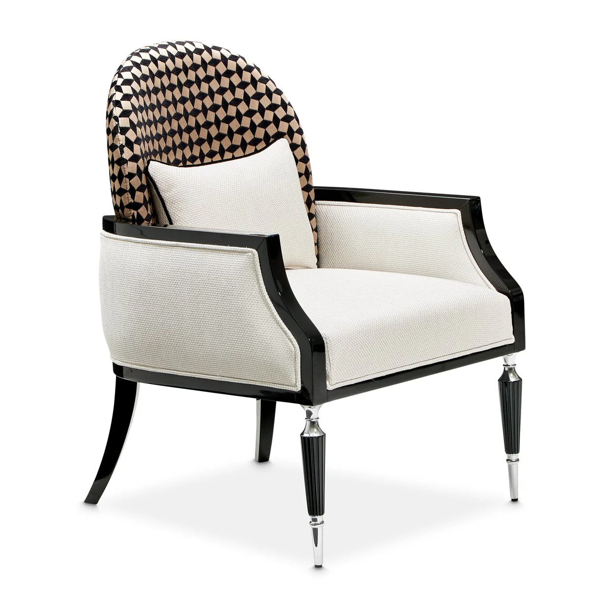 La Francaise Accent Chair - Cafe au Lait/Black - Image 2