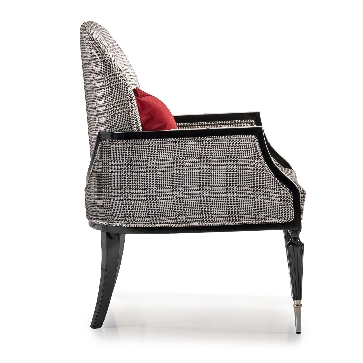 La Francaise Accent Chair - Domino/Black - Image 5
