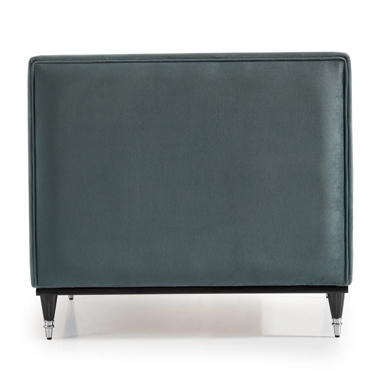 La Francaise Armless Accent Chair - Azure/Black - Image 4