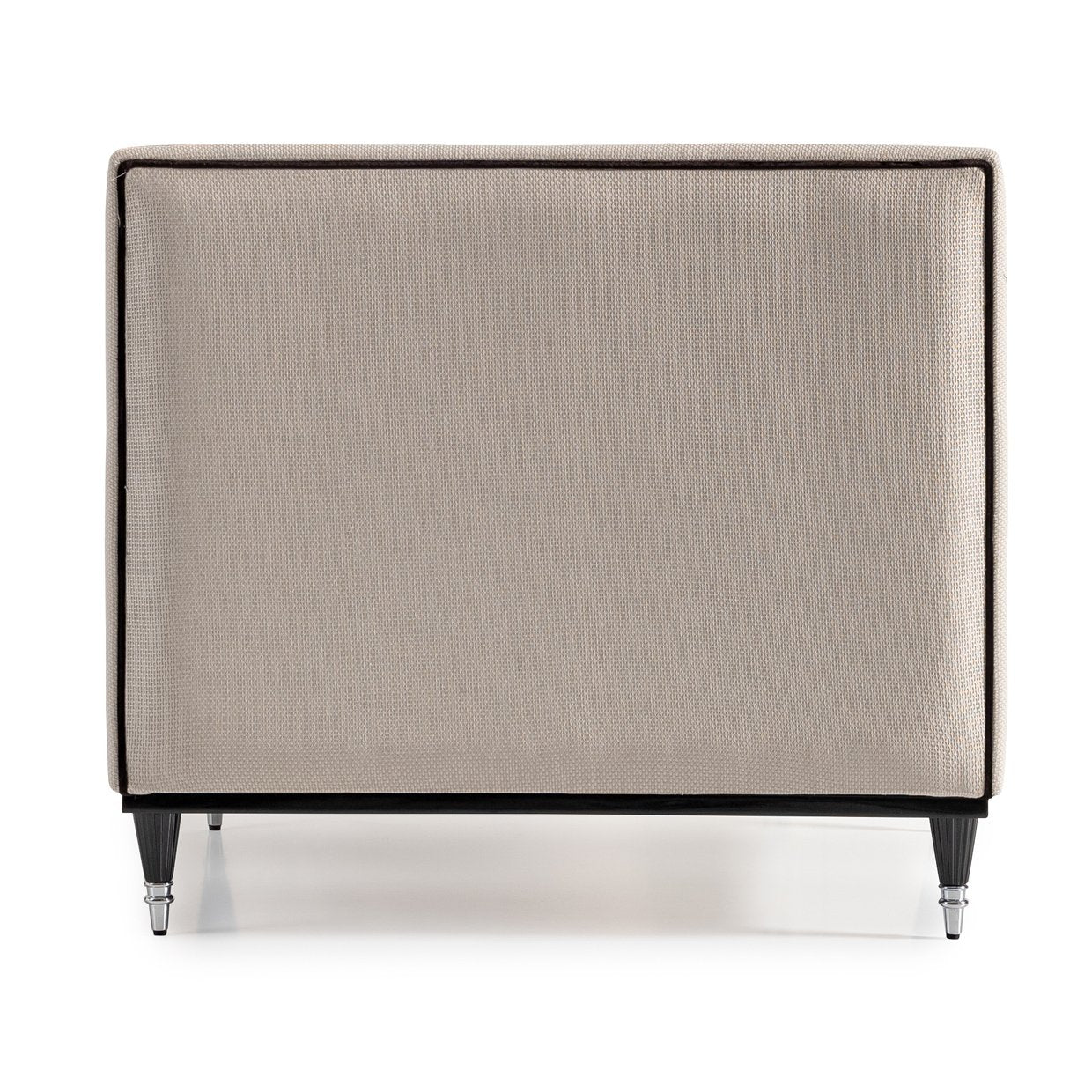 La Francaise Armless Accent Chair - Cafe au Lait/Black - Image 5