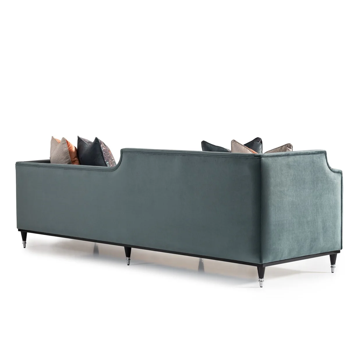 La Francaise Mansion Sofa - Azure/Black - Image 5