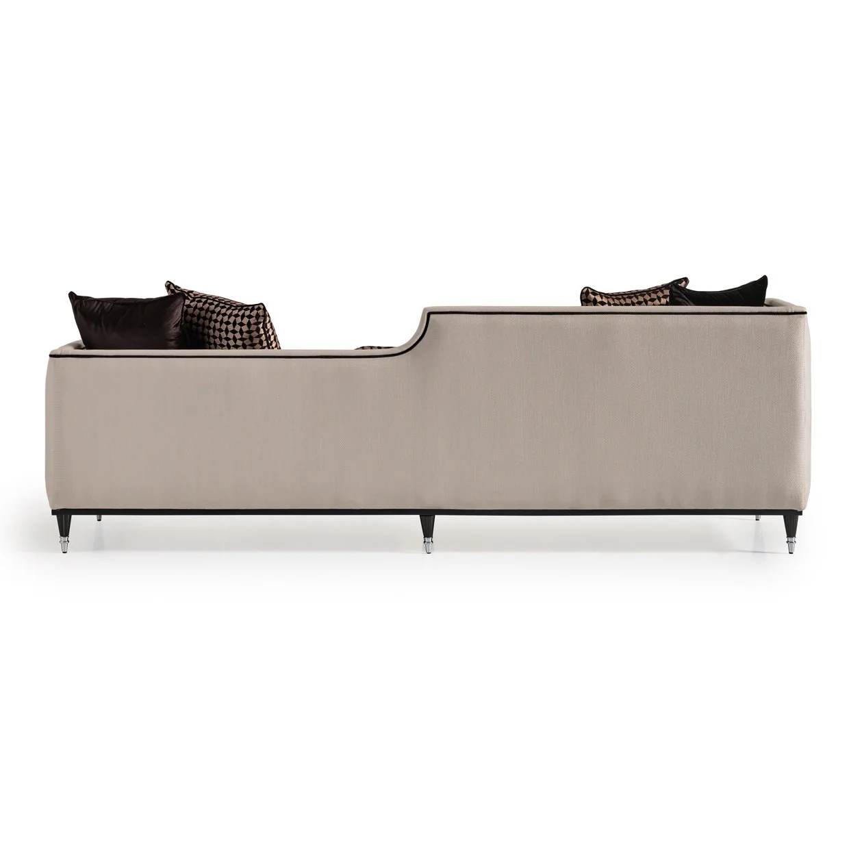 La Francaise Mansion Sofa - Cafe au Lait/Black - Image 5