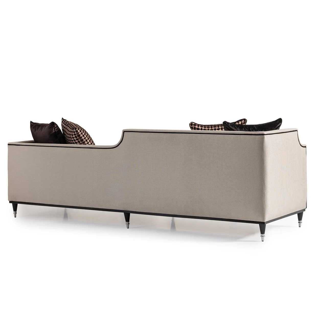 La Francaise Mansion Sofa - Cafe au Lait/Black - Image 6