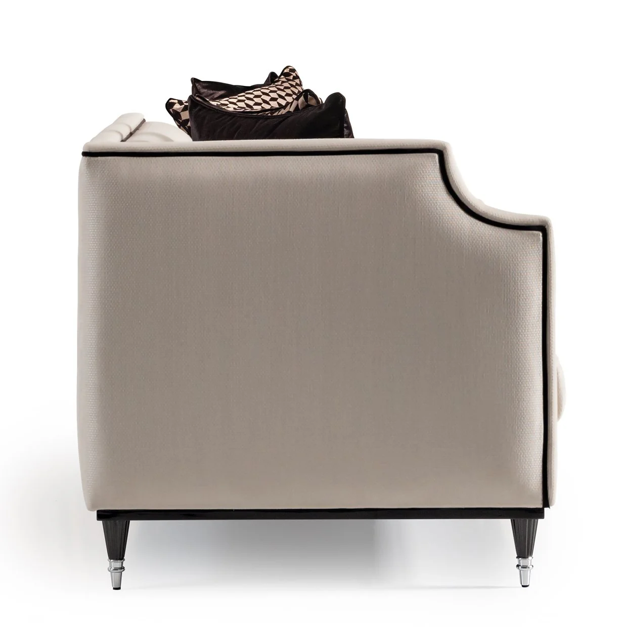 La Francaise Mansion Sofa - Cafe au Lait/Black - Image 7