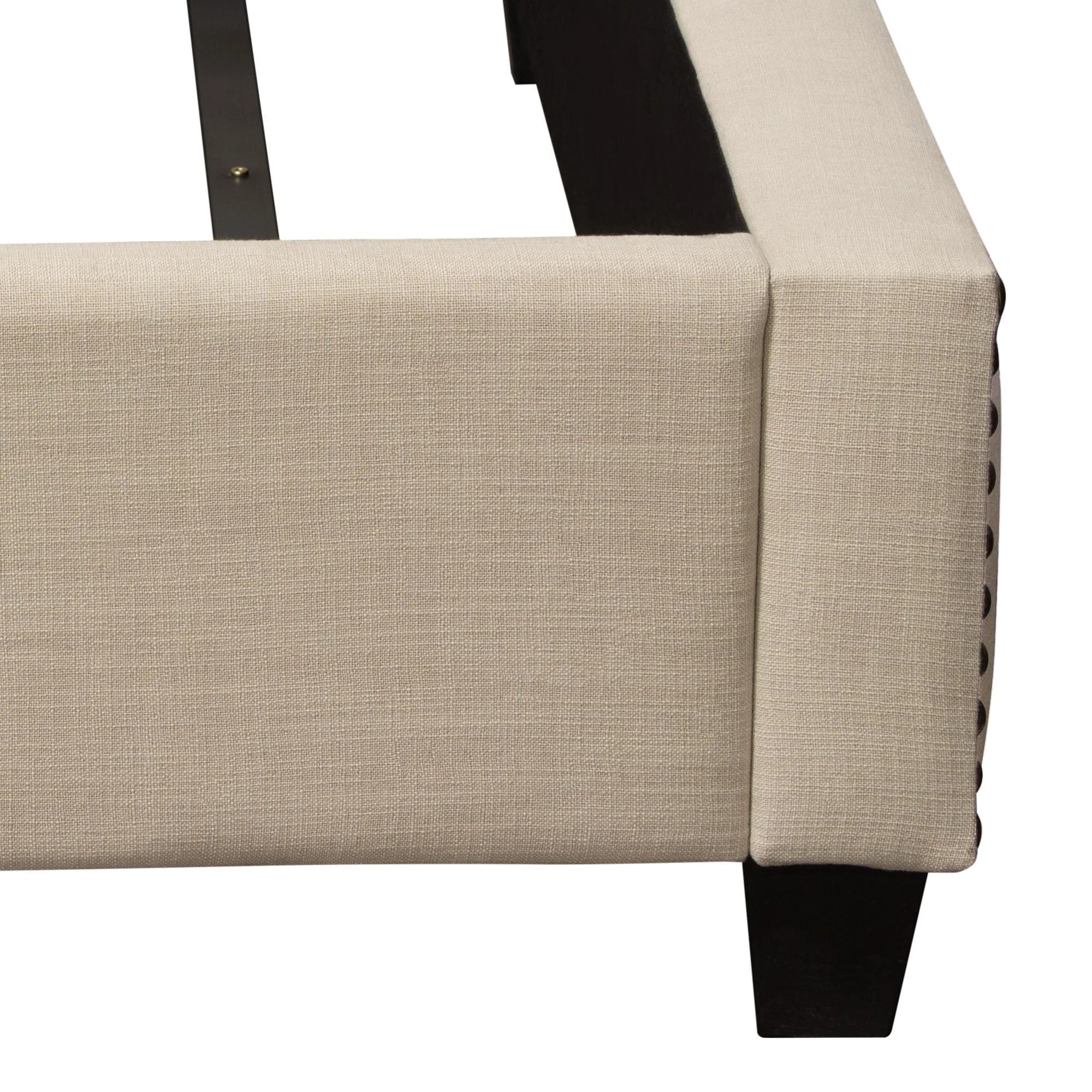 La Jolla Queen Bed with Nail Head Accent by Diamond Sofa - Desert Sand Linen - Image 5