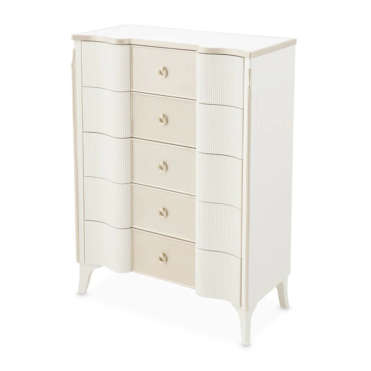 La Marisia 5-Drawer Chest - Creamy Pearl - Image 3