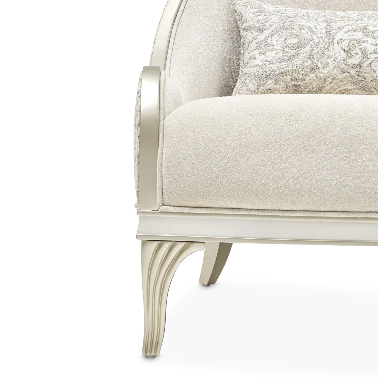 La Marisia Chenille Accent Chair - Tranquil/Light Champagne - Image 16