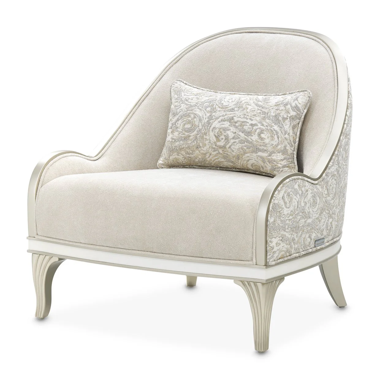La Marisia Chenille Accent Chair - Tranquil/Light Champagne - Image 17