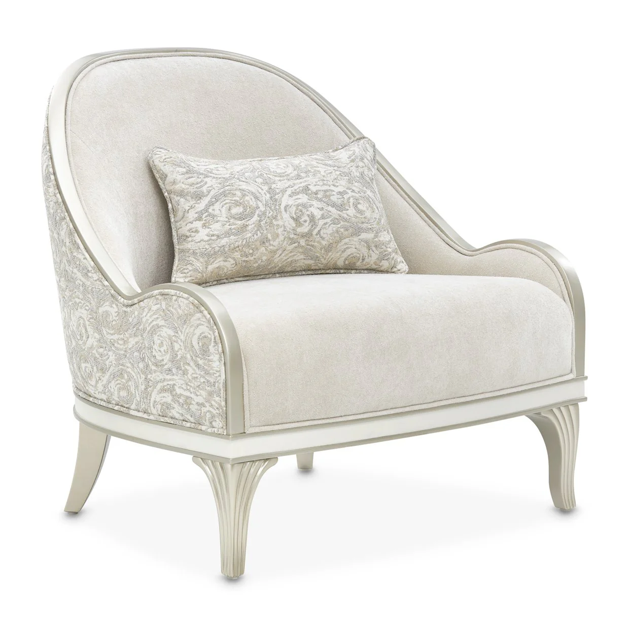 La Marisia Chenille Accent Chair - Tranquil/Light Champagne - Image 2
