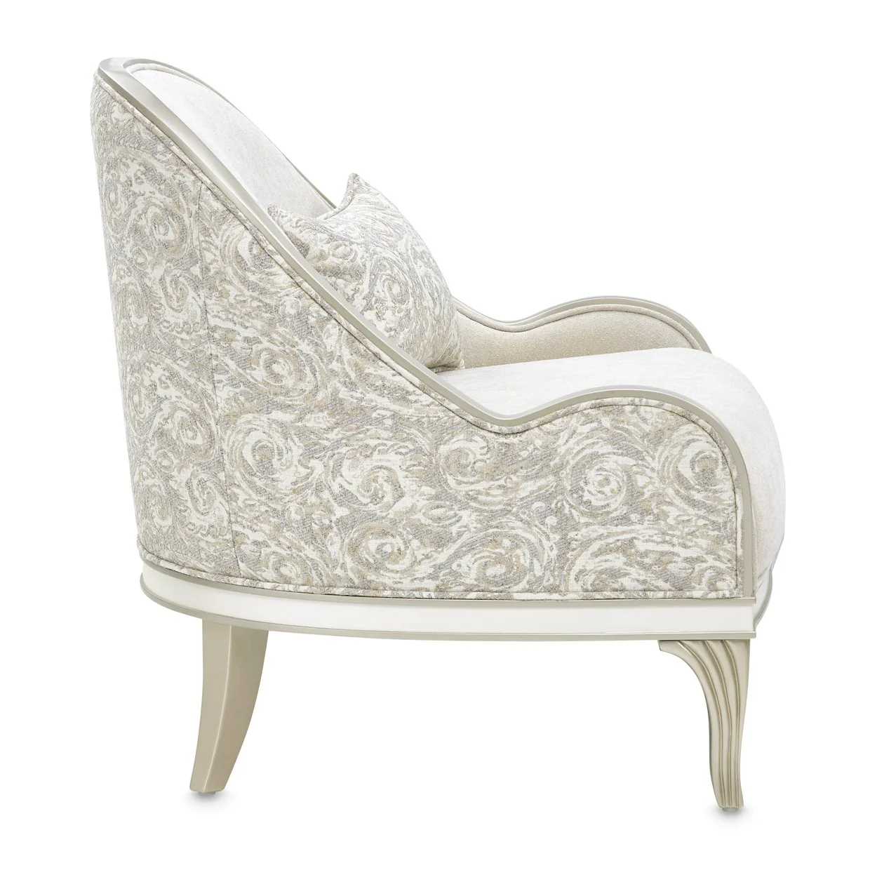 La Marisia Chenille Accent Chair - Tranquil/Light Champagne - Image 3
