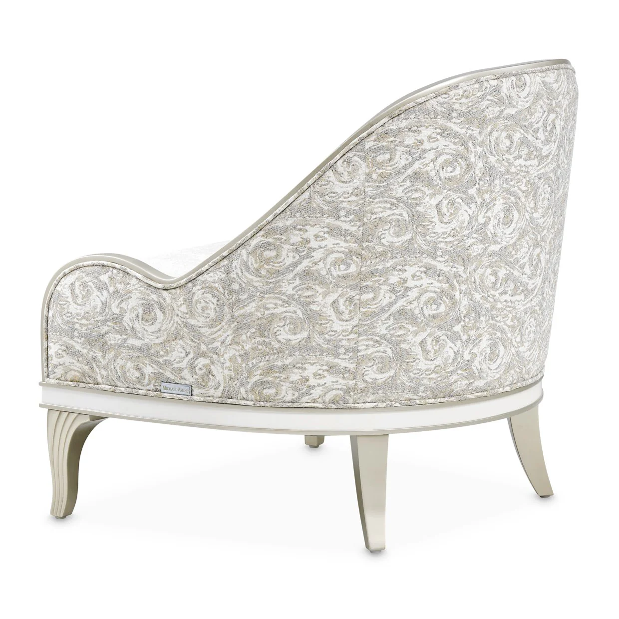 La Marisia Chenille Accent Chair - Tranquil/Light Champagne - Image 6