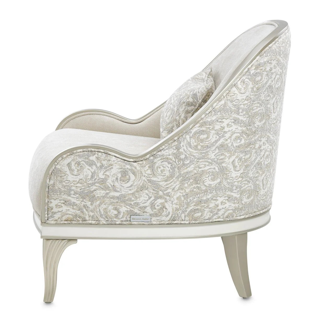 La Marisia Chenille Accent Chair - Tranquil/Light Champagne - Image 7