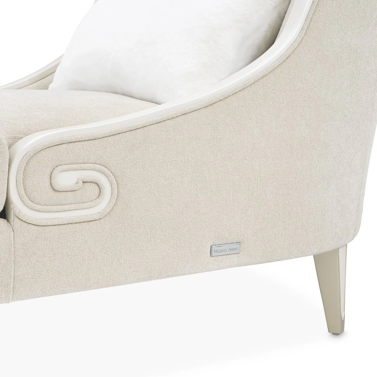La Marisia Chenille Chaise - Tranquil/Light Champagne - Image 12