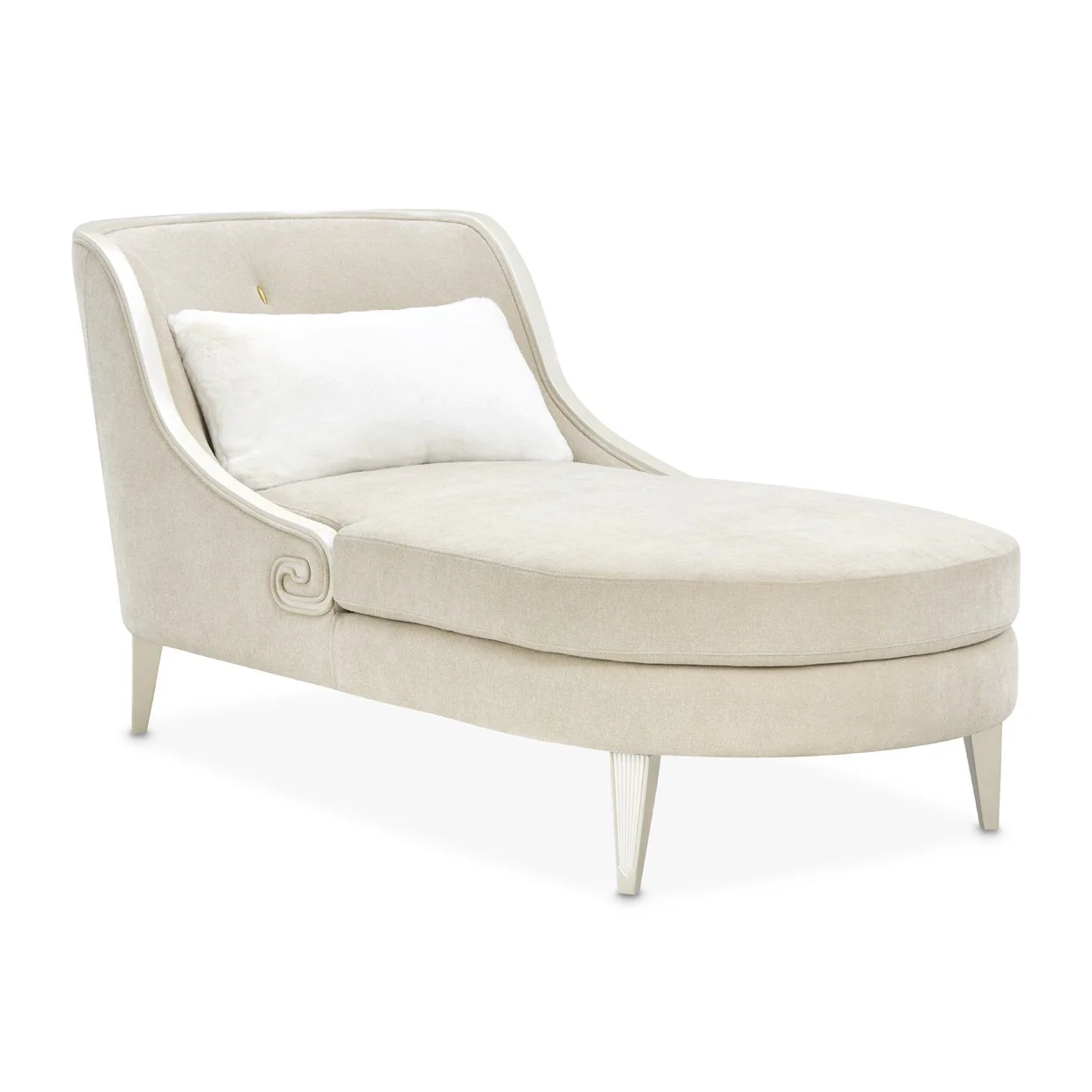 La Marisia Chenille Chaise - Tranquil/Light Champagne - Image 2