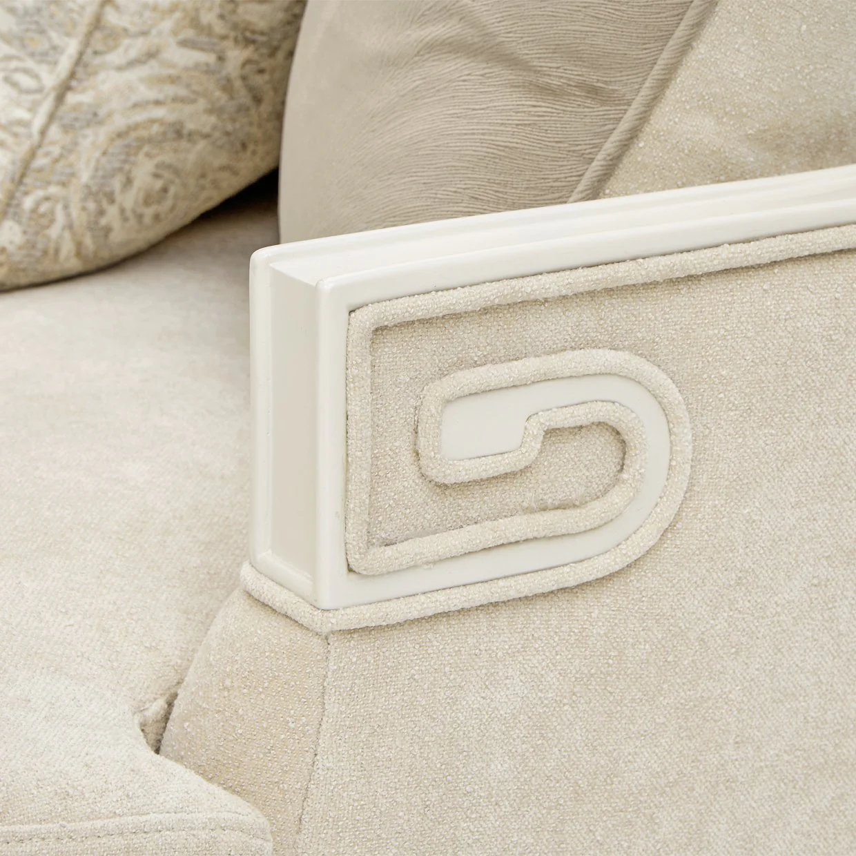 La Marisia Chenille Loveseat - Tranquil/Creamy Pearl - Image 12