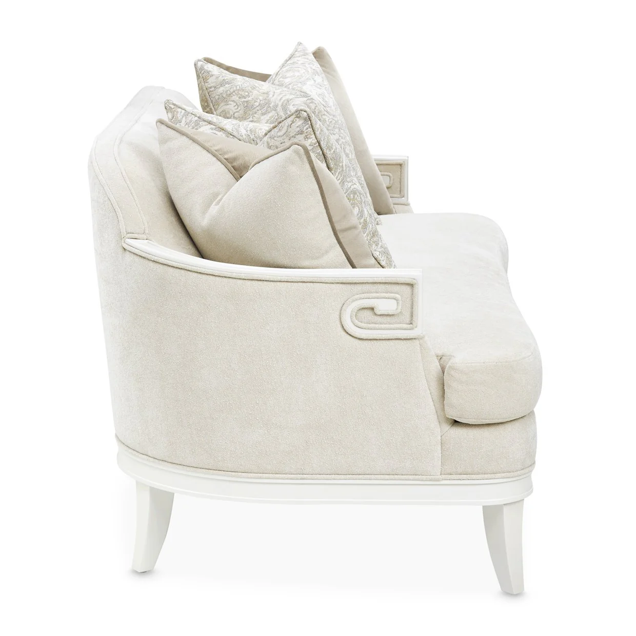 La Marisia Chenille Loveseat - Tranquil/Creamy Pearl - Image 3