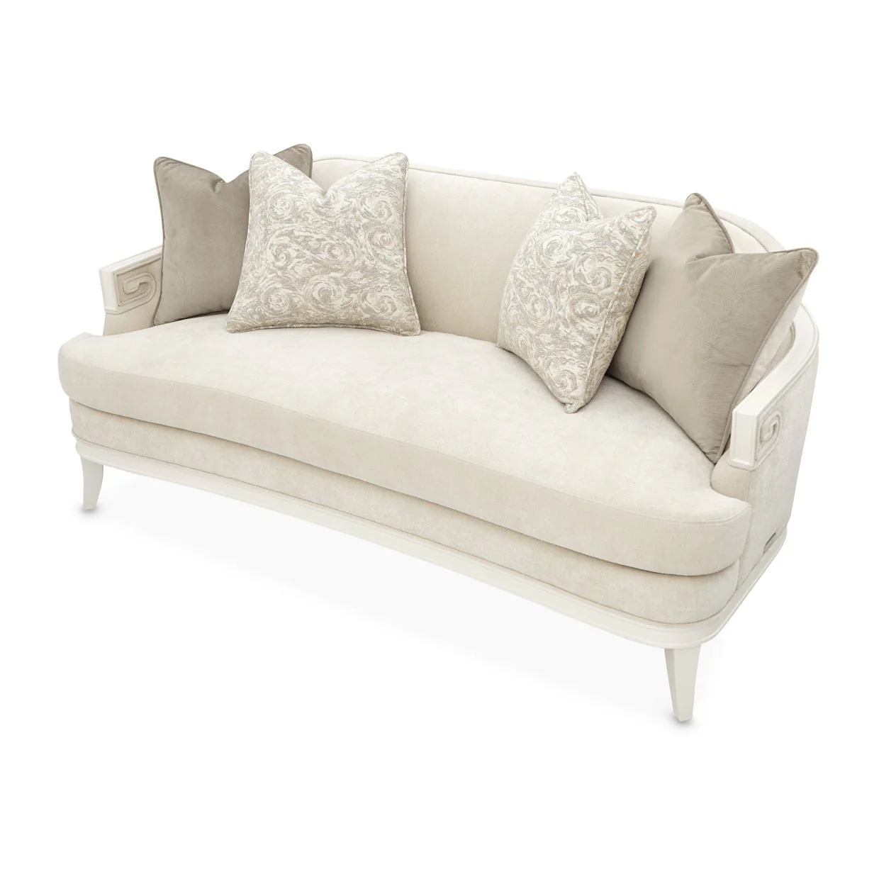 La Marisia Chenille Loveseat - Tranquil/Creamy Pearl - Image 8