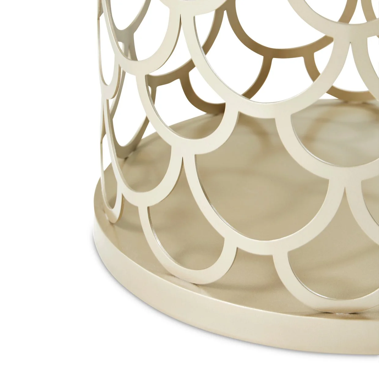 La Marisia Marble Chairside Table - Creamy Pearl/Champagne - Image 5