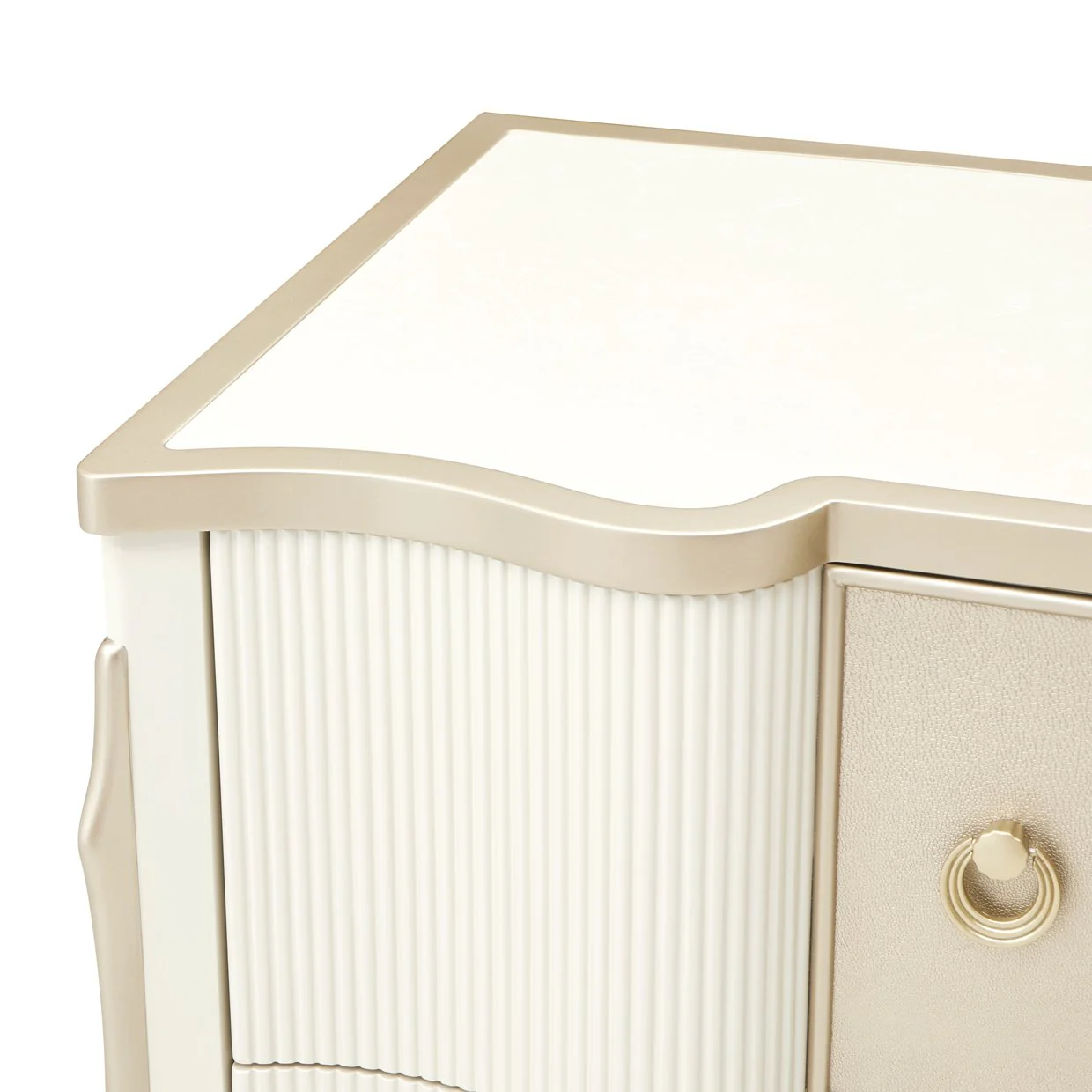 La Marisia Nightstand - Creamy Pearl - Image 9
