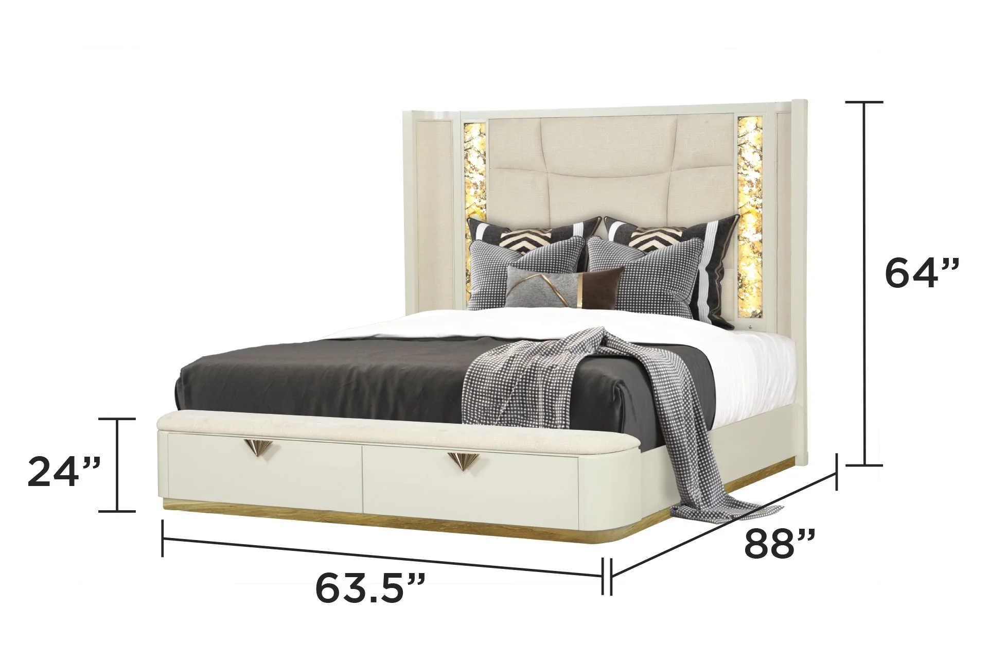 La Pierre Queen 4PC Bedroom Set - Image 4