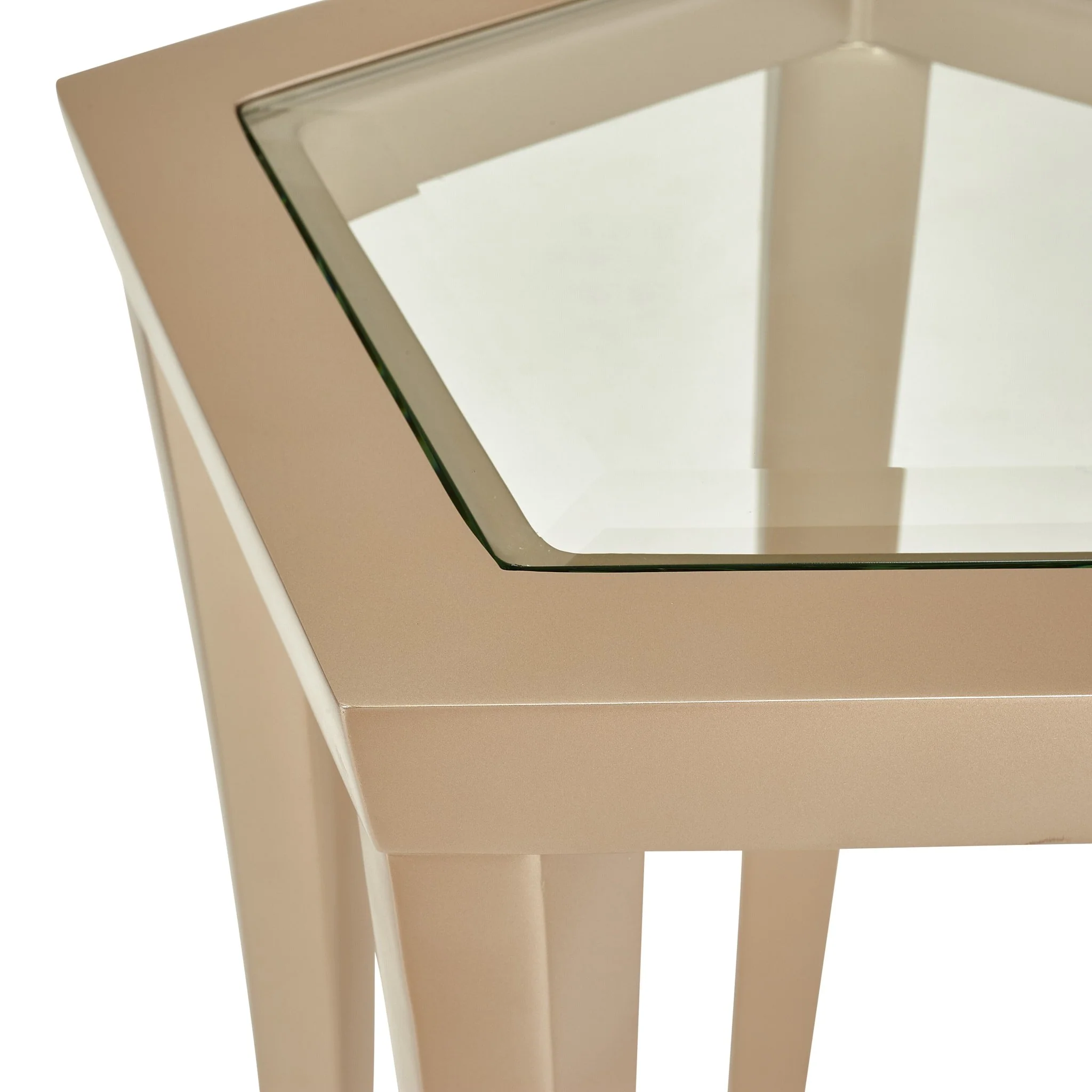 La Rachelle Chairside Table - Champagne - Image 4