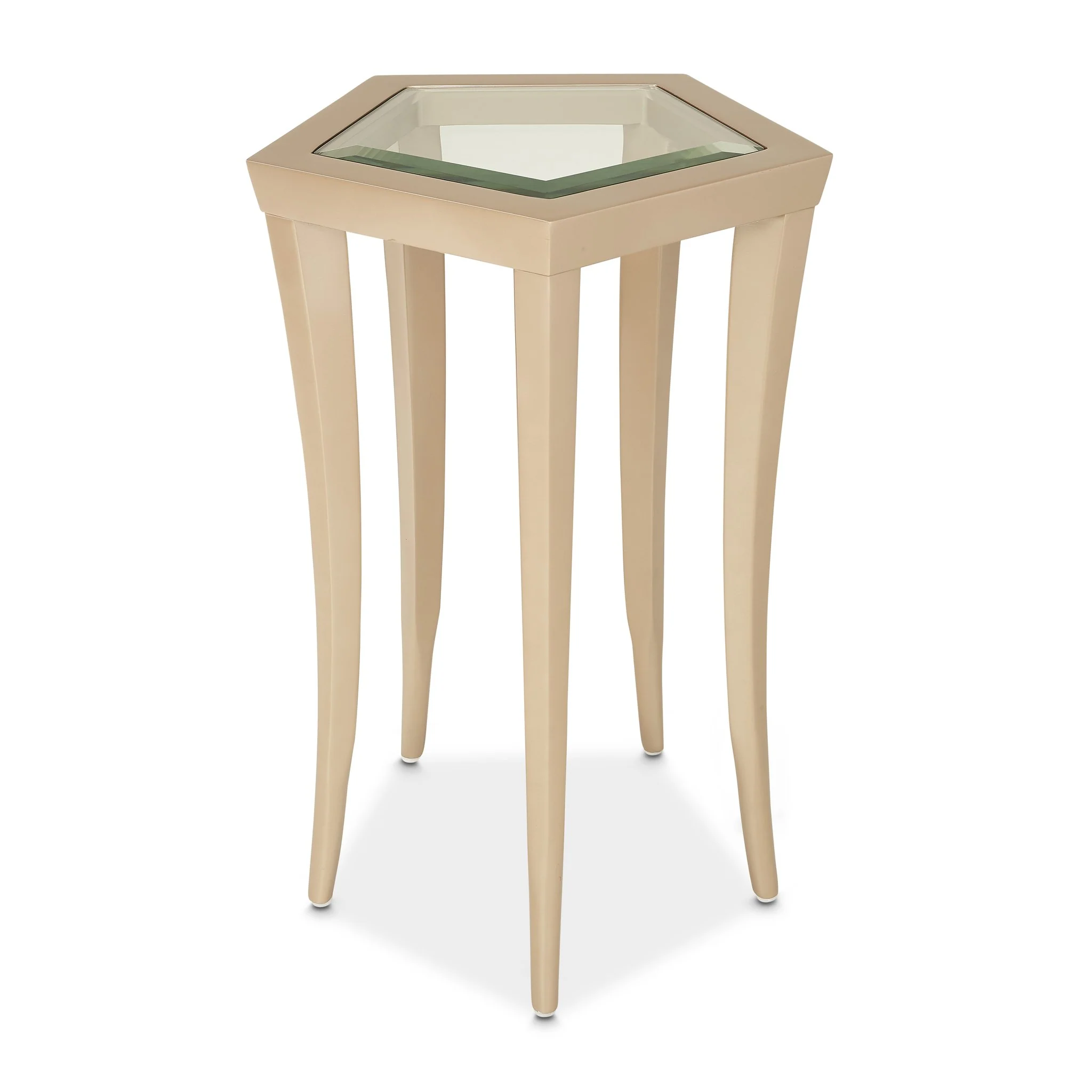La Rachelle Chairside Table - Champagne - Image 6