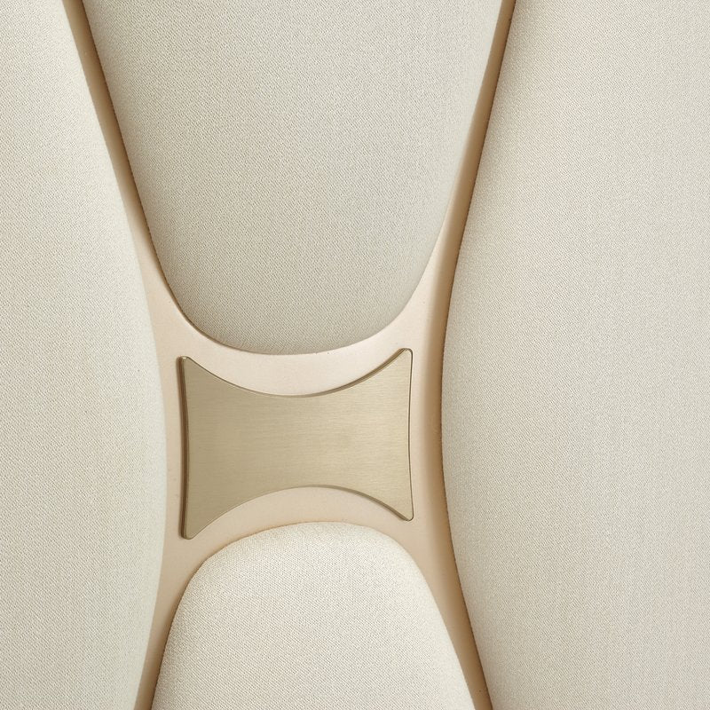 La Rachelle Eastern King Upholstered Panel Bed - Champagne - Image 2