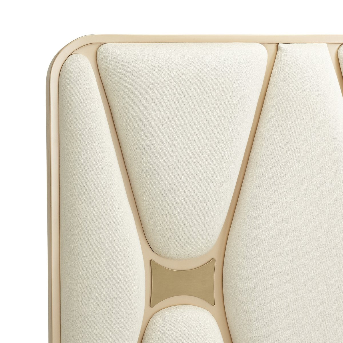 La Rachelle Eastern King Upholstered Panel Bed - Champagne - Image 3