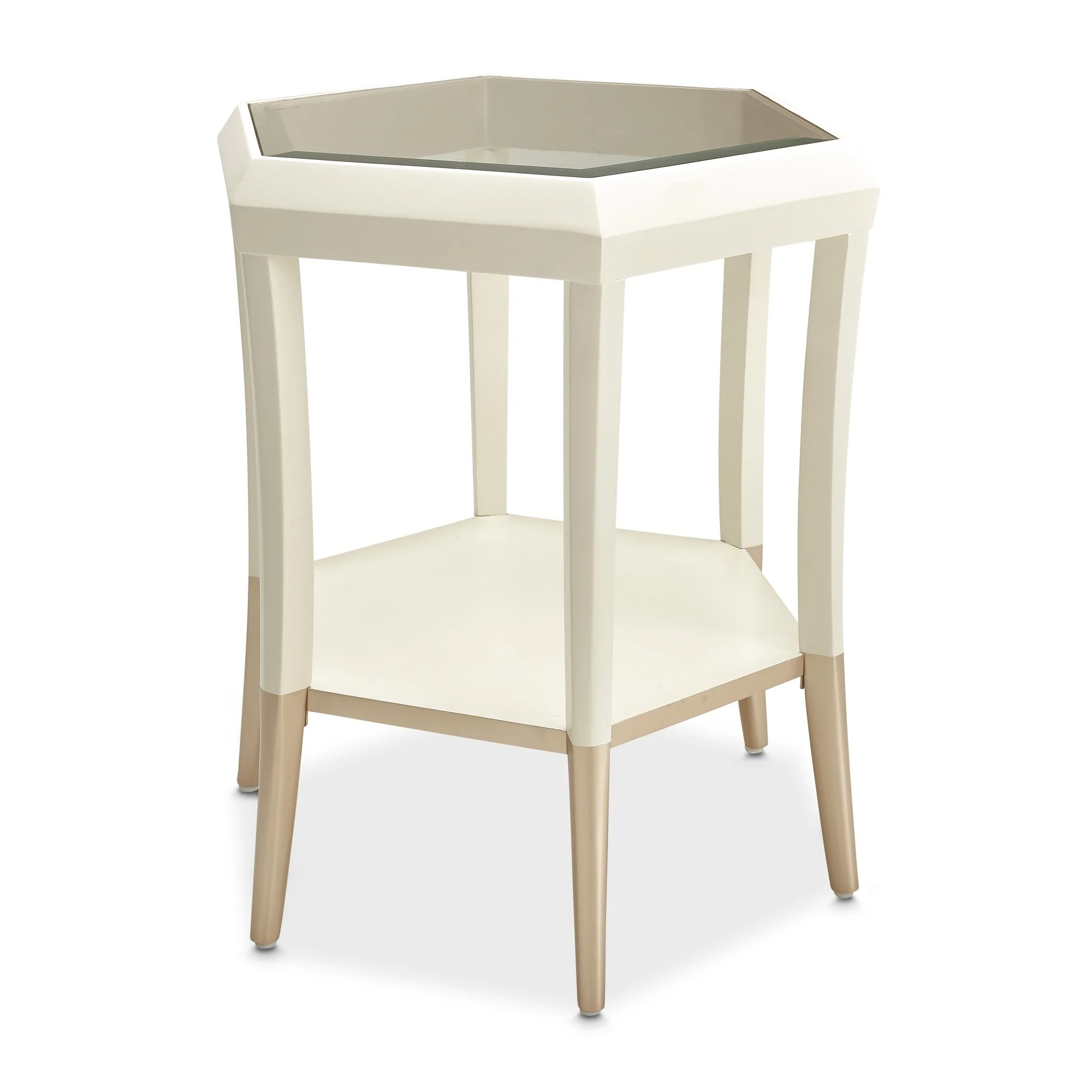 La Rachelle Hexagon Accent Table - Champagne - Image 3