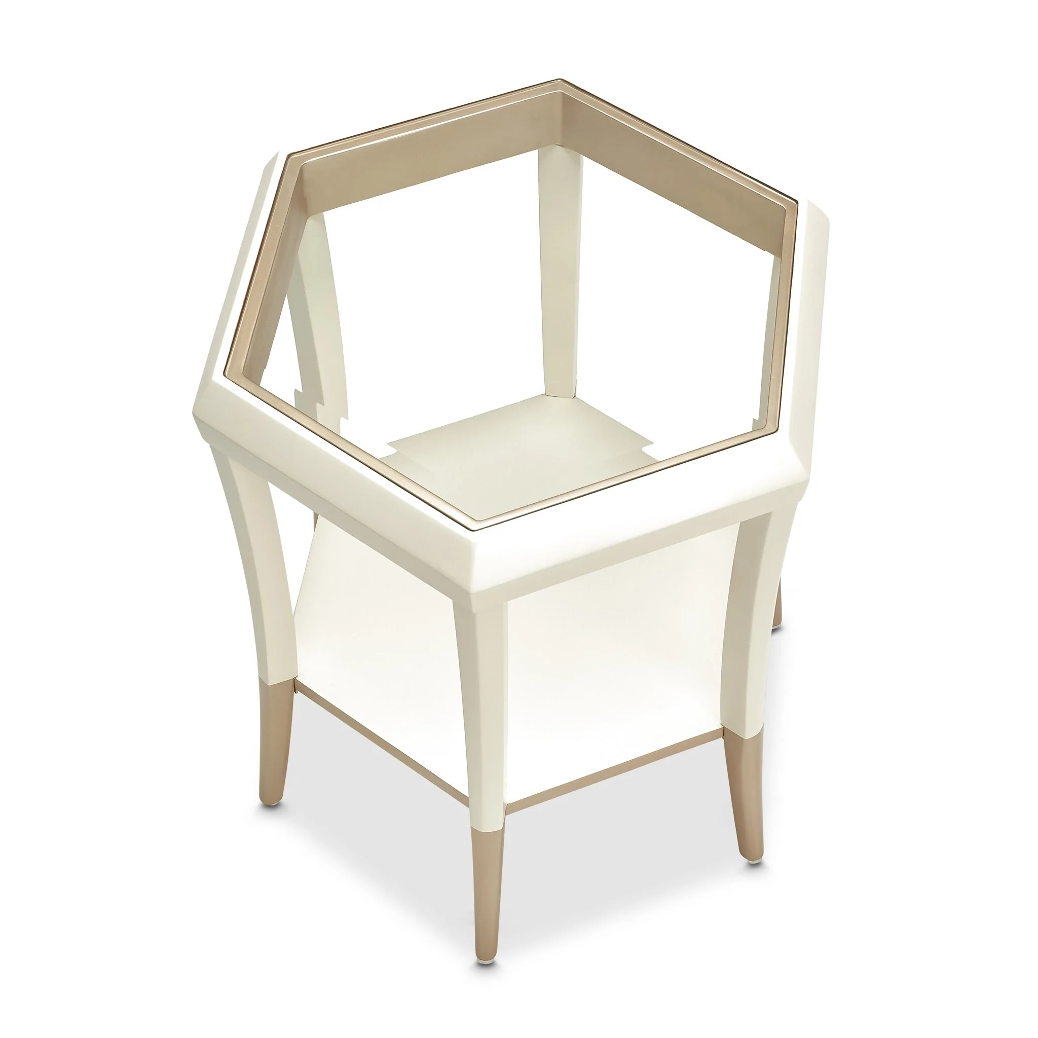 La Rachelle Hexagon Accent Table - Champagne - Image 4