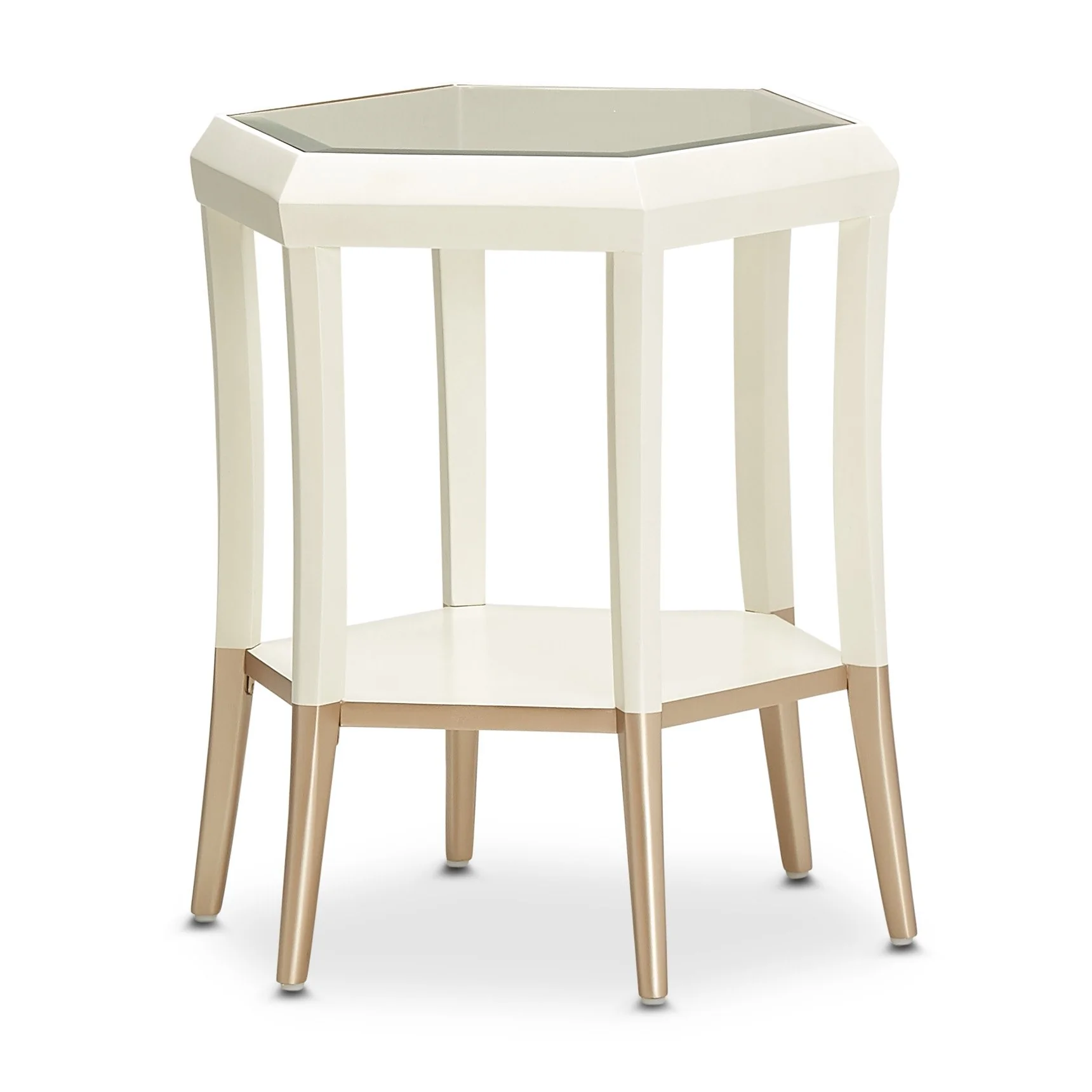 La Rachelle Hexagon Accent Table - Champagne - Image 7