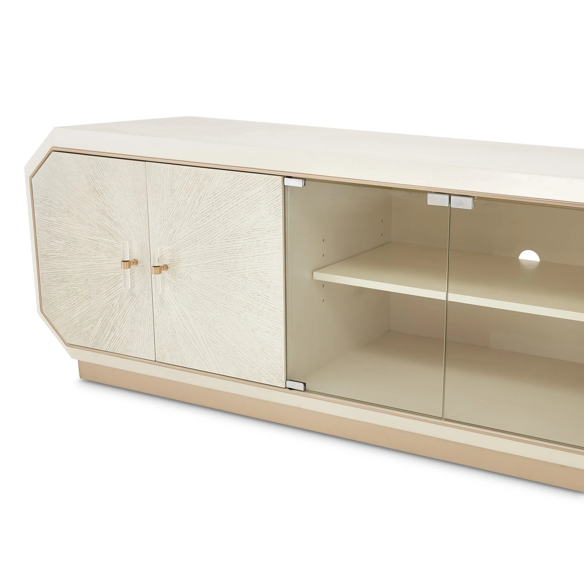 La Rachelle Media Cabinet - Champagne - Image 6