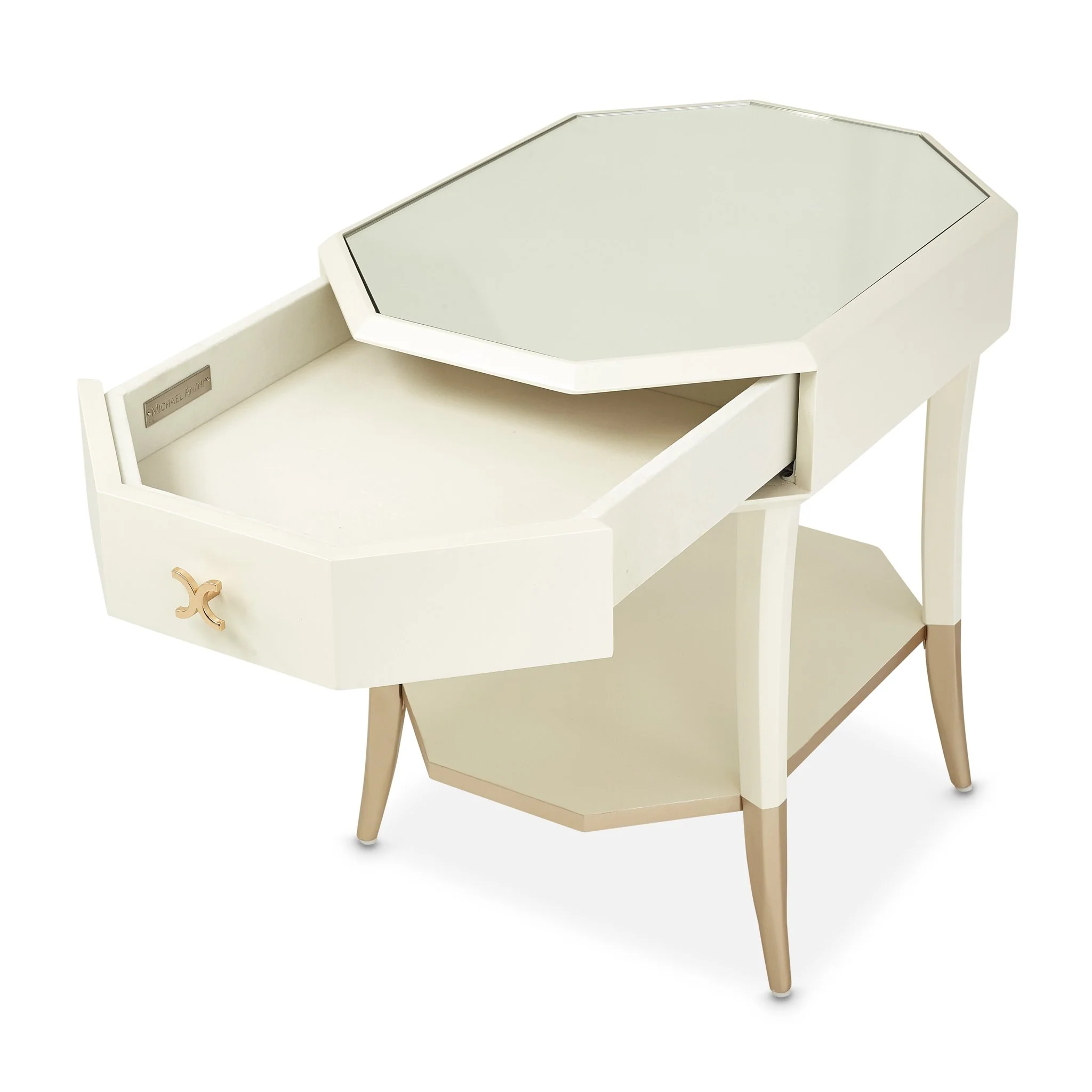 La Rachelle Octagonal End Table - Champagne - Image 5