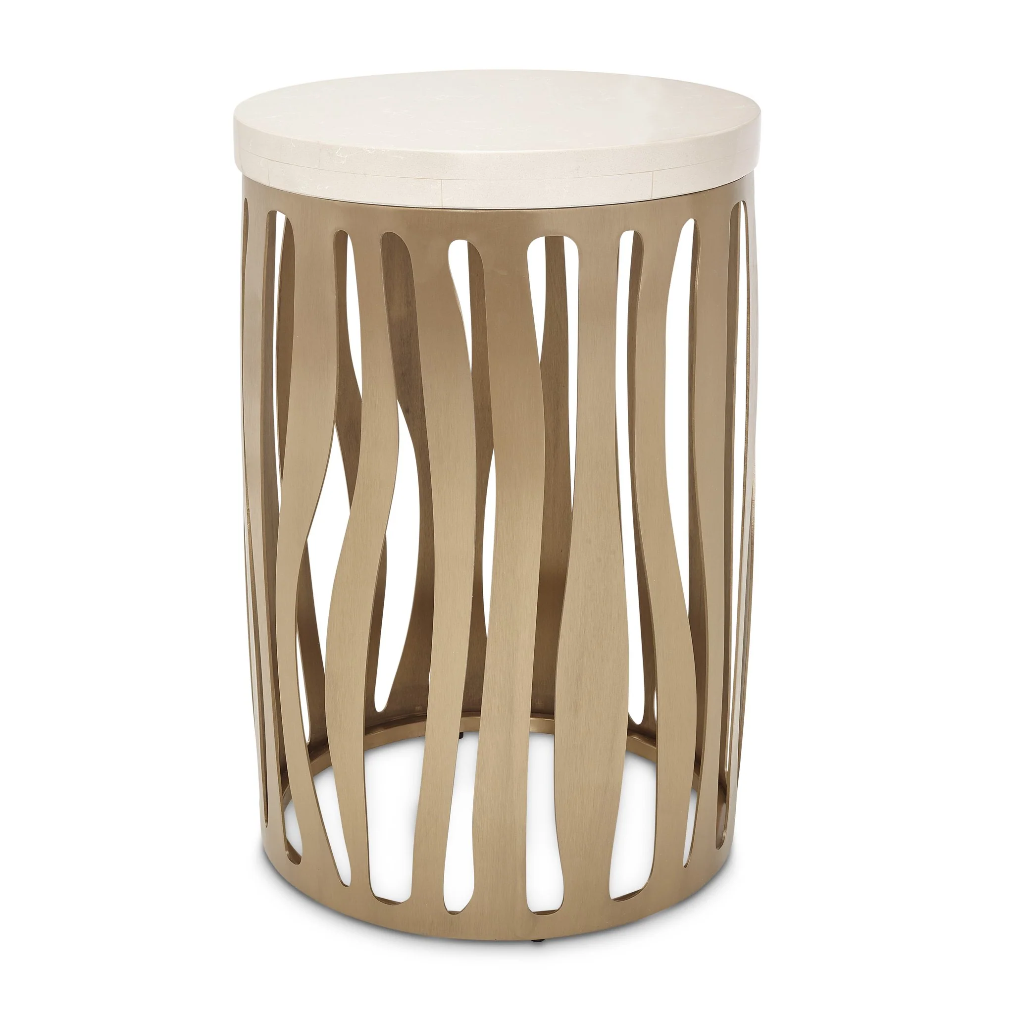La Rachelle Round Chairside Table - Chardonnay - Image 4